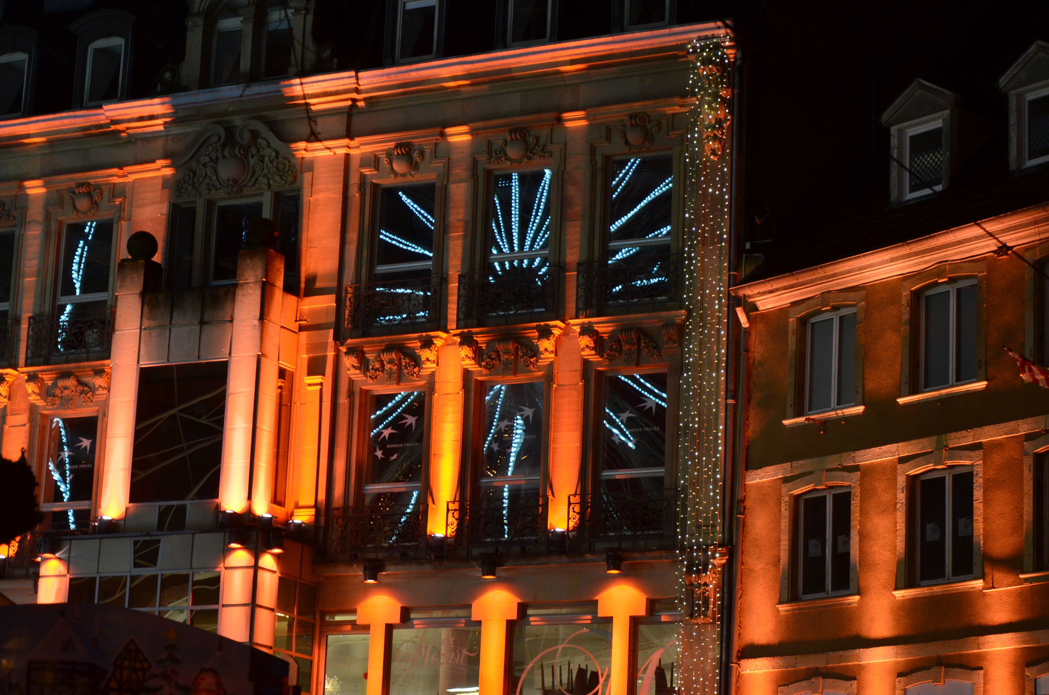 Reflet de la grande roue de Noël