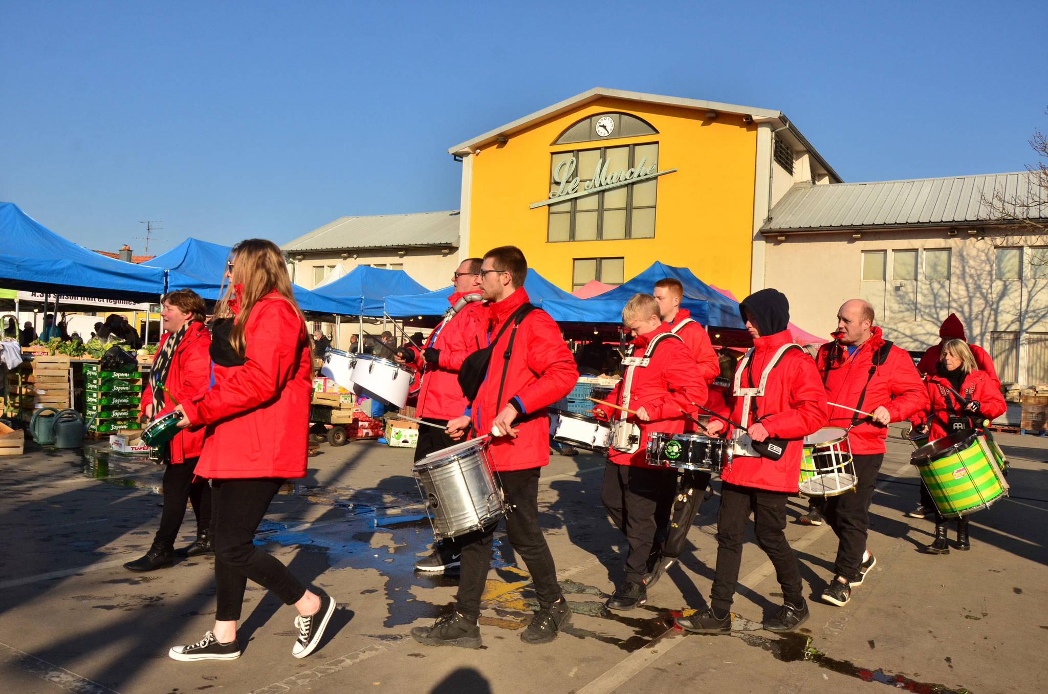 Animation de Carnaval au marché