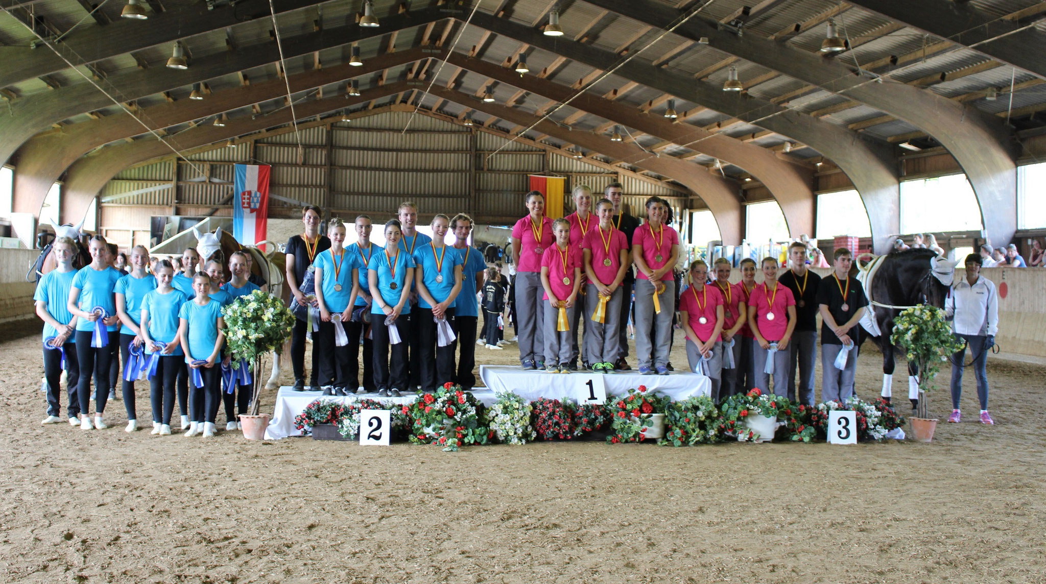 Schwäbsiche Meister Senior-Teams: 1. VRC Weicht 1, 2. Memmingen 1, 3. VRC Weicht 2