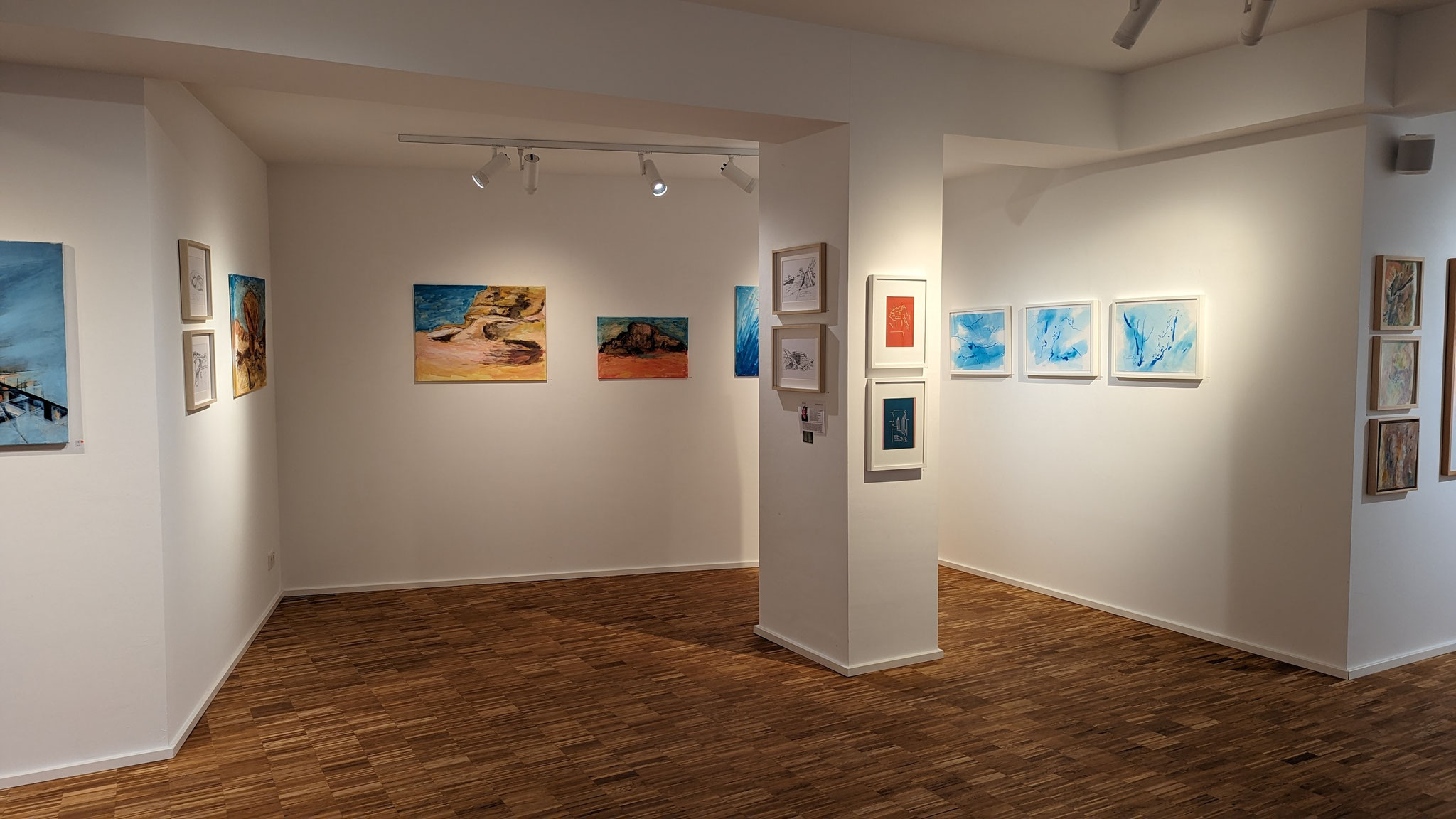 Zeichnung und Malerei zu "Wüste und Meer" von Birgit Weber