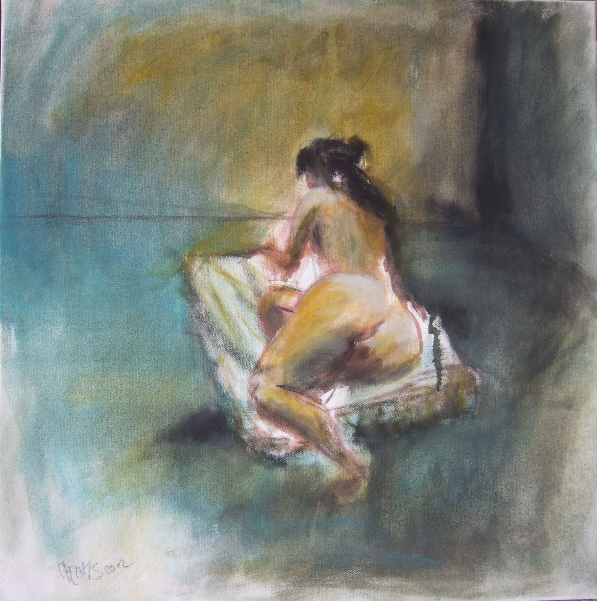 Gouache auf Leinwand