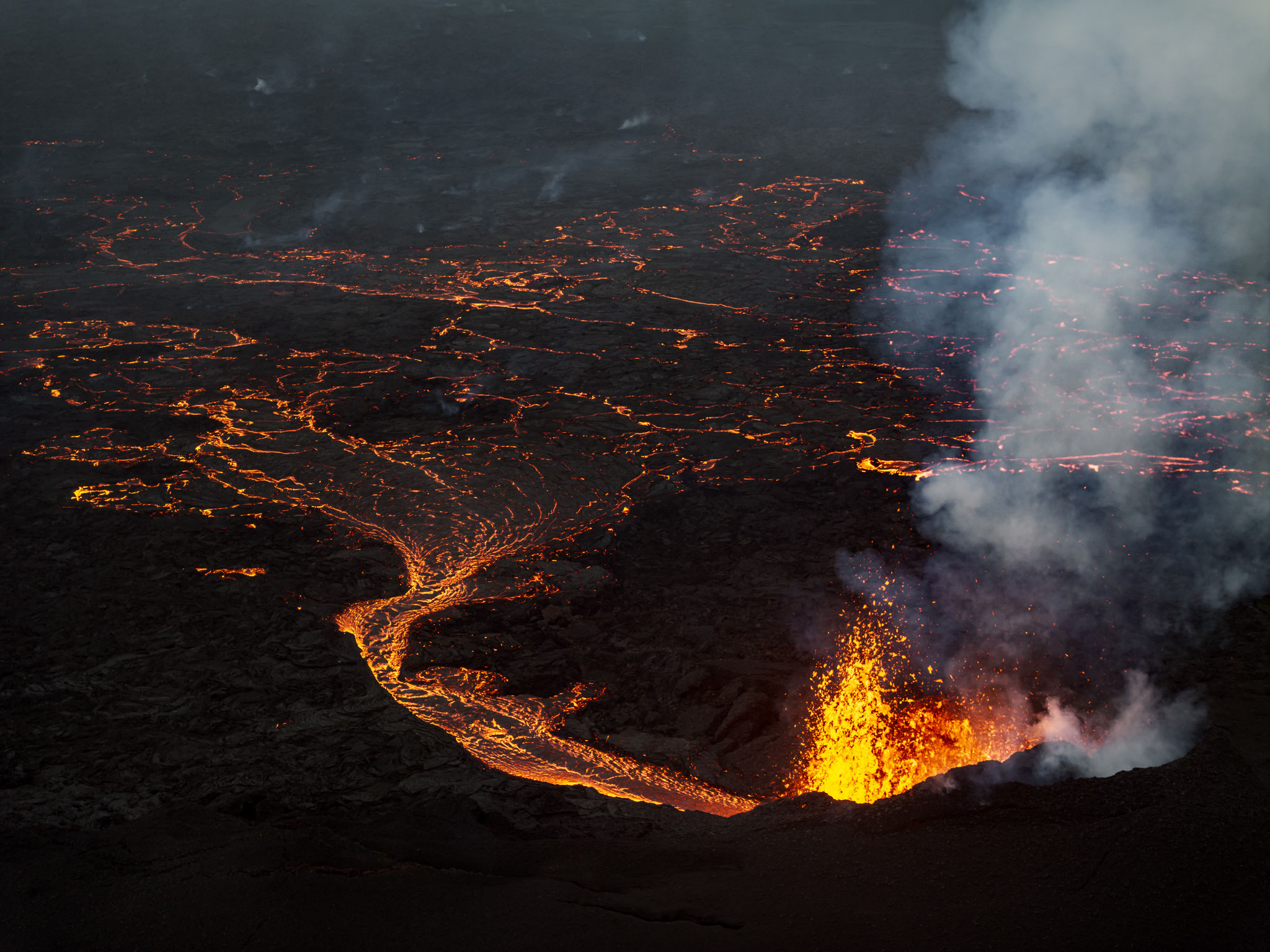 Vulkanausbruch, Sundhnúkur, Island, Juli 2025