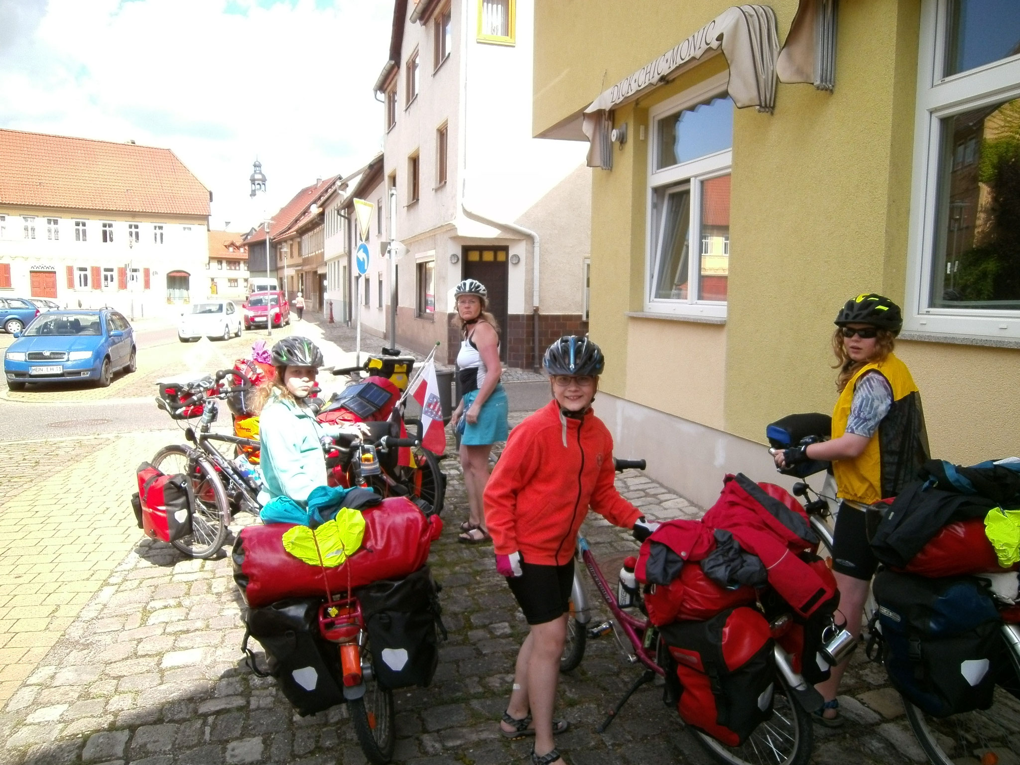 Themar, vor unserem "Hotel" Grüner Baum