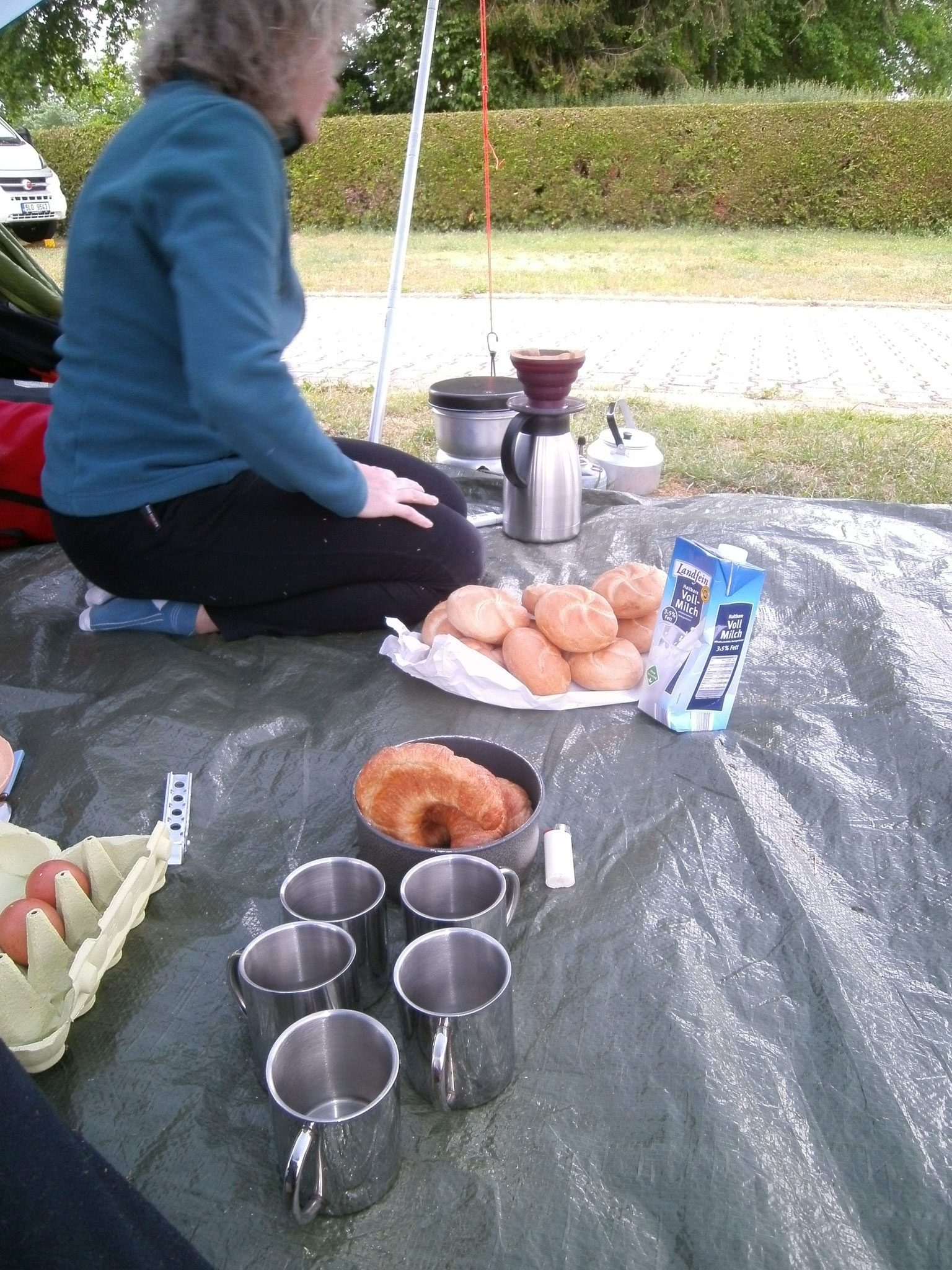 Erstes Frühstück in Leichendorf