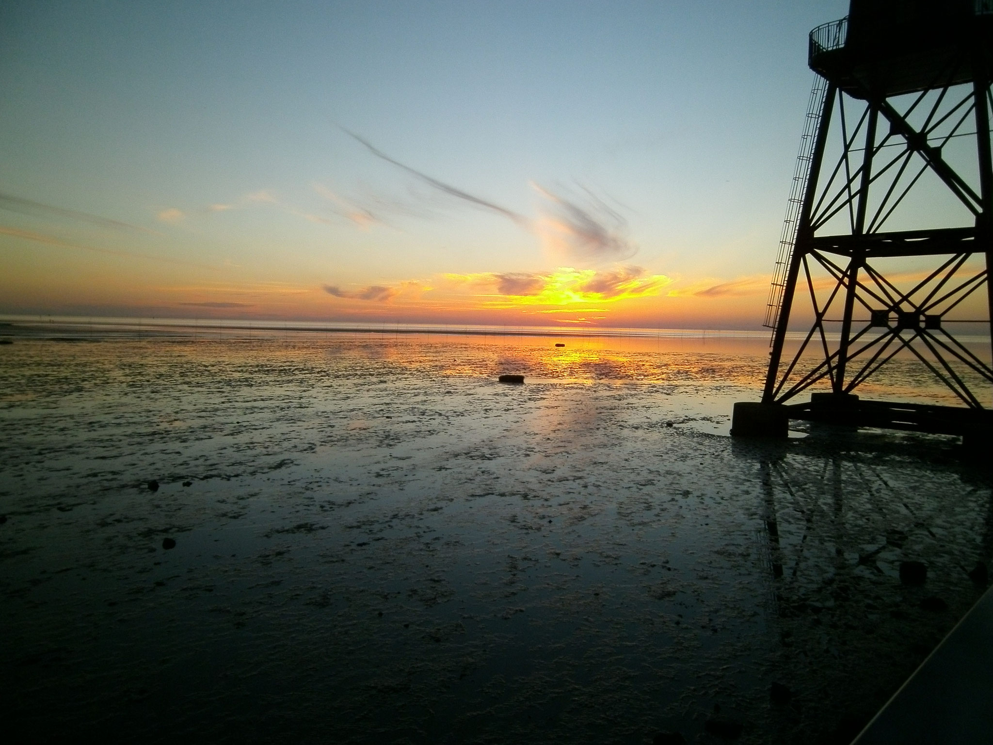 Abendstimmung, Leuchtturm Dorum