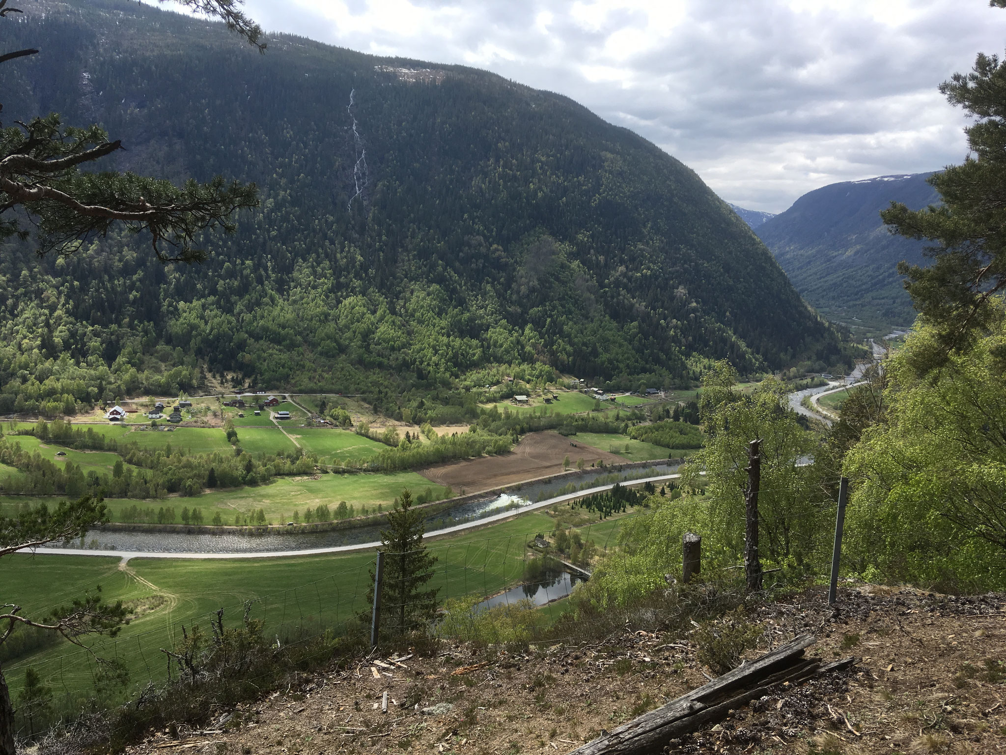 view along Vestfjorddalen towards Rjukan