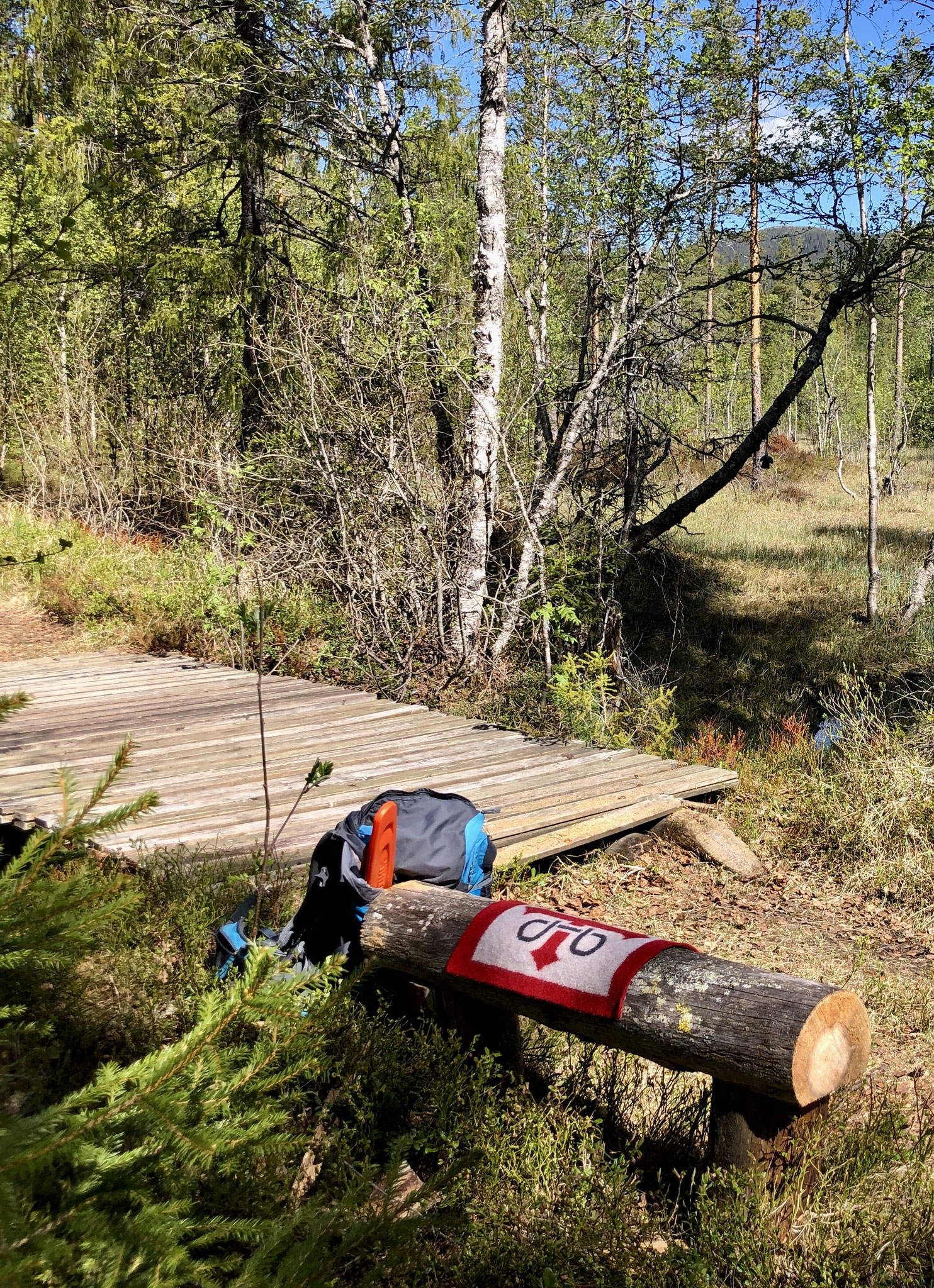 enkelte hvilemuligheter langs stien