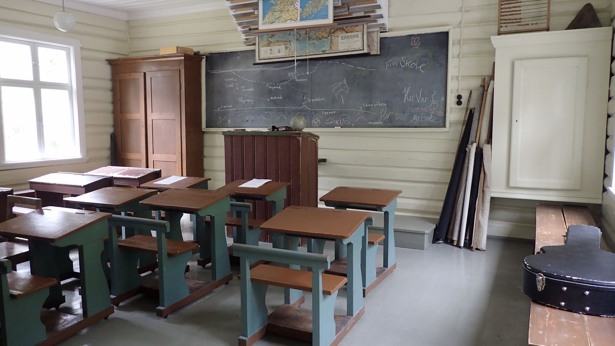 classroom in the old school