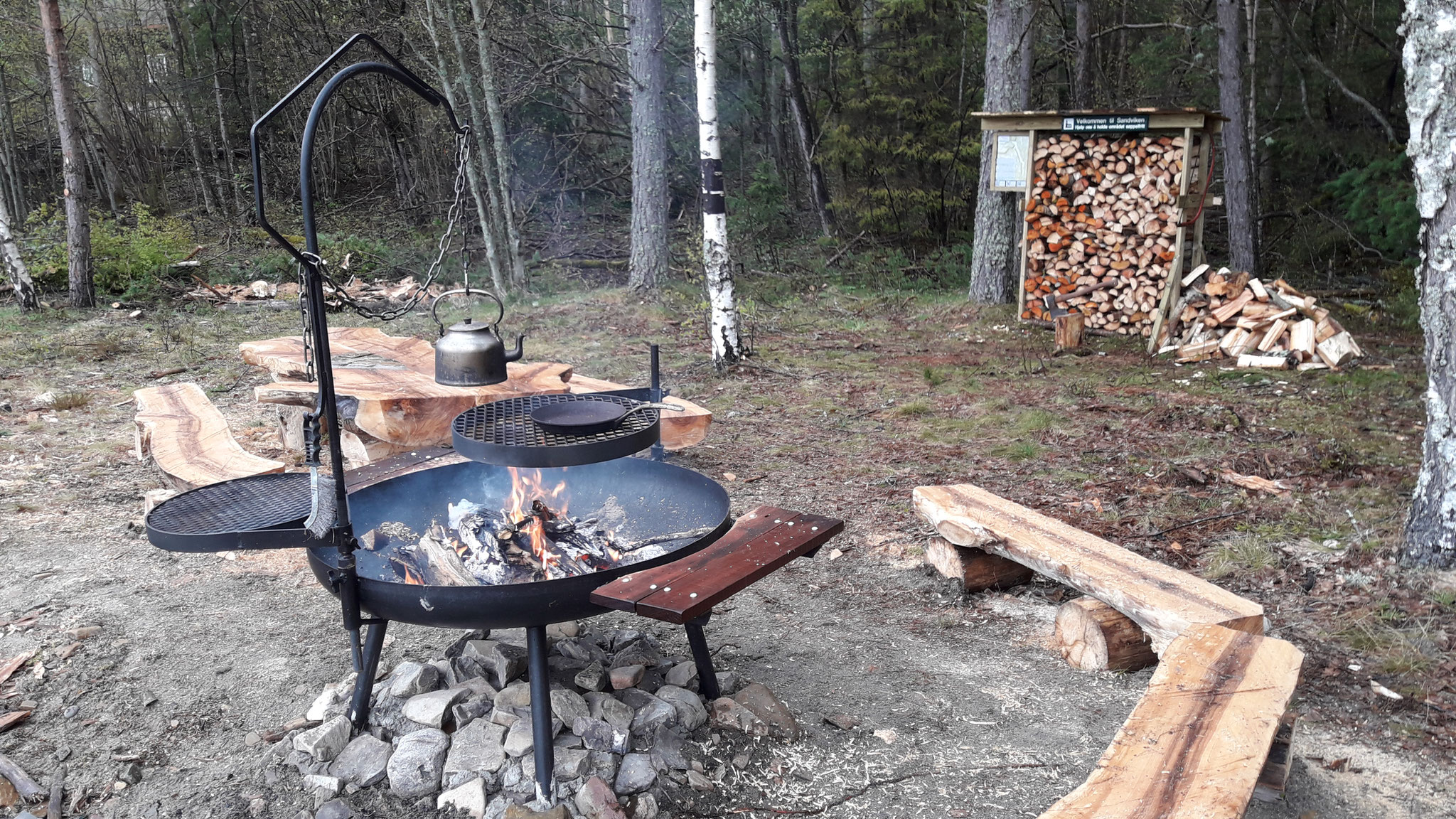 Neu angelegter Grillplatz