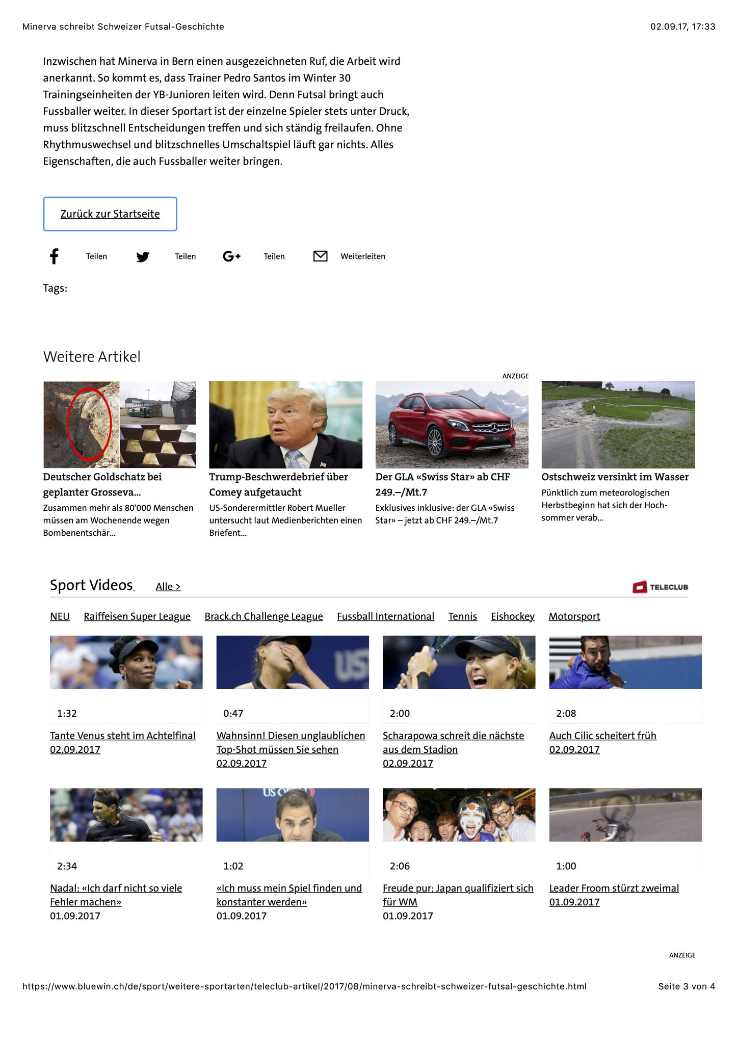 Bluewin Sport - 28. August 2017 - S. 3
