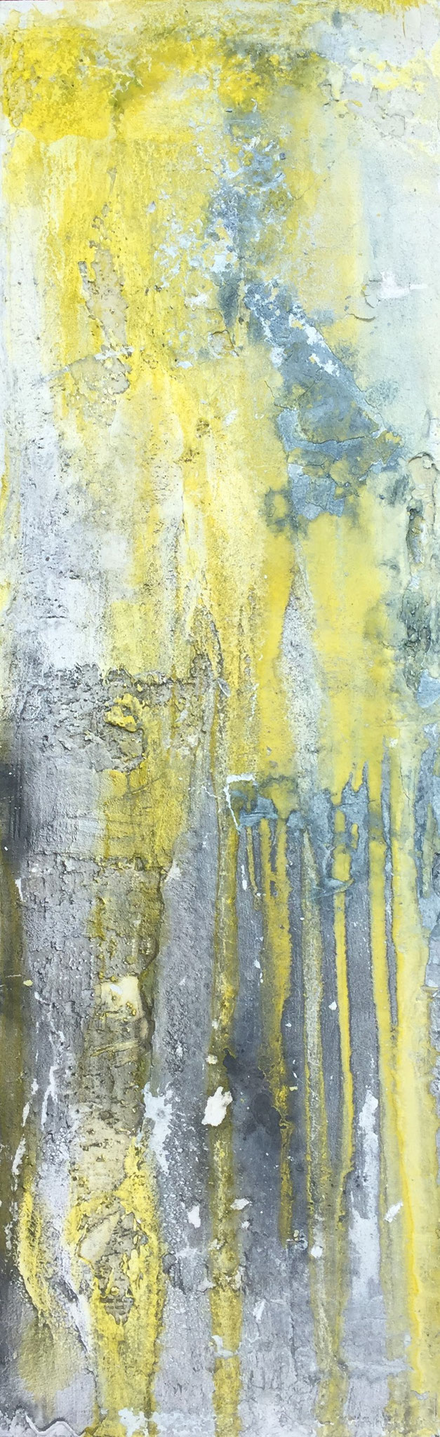 Grau gegen Gelb, 90x30x4cm