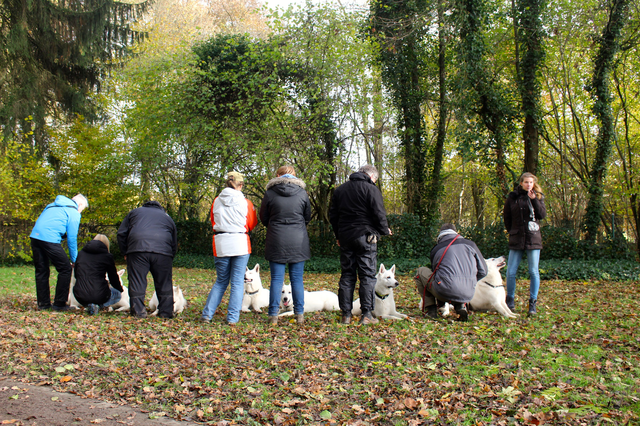 Vorbereitung für das Gruppenfoto 