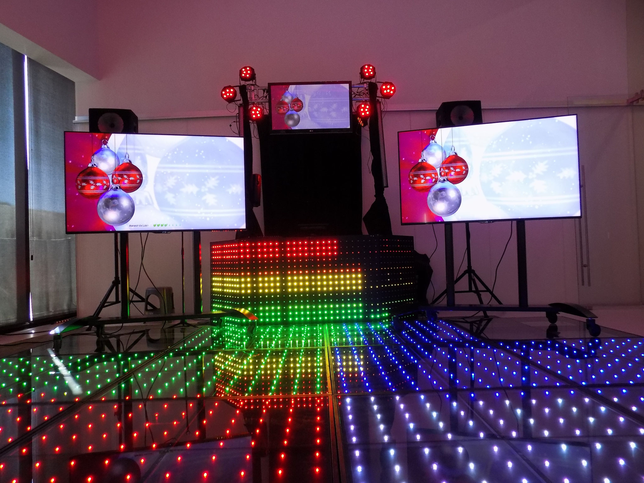 SISTEMA MiNi PRO 1 + PISTA DE BAILE PIXEL LED 5 X 5 MTS