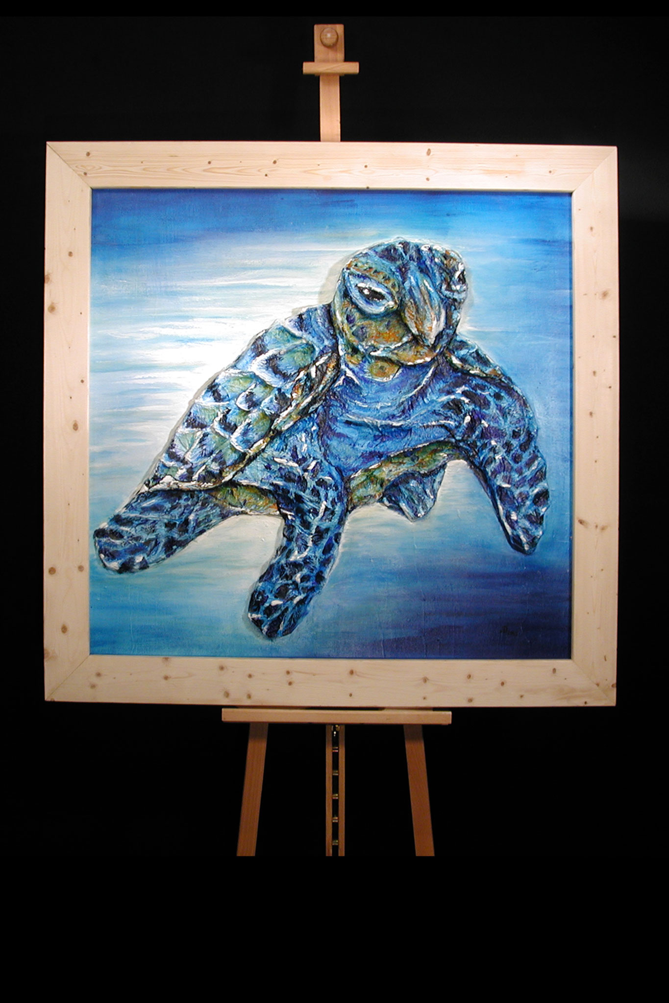 Die "WASSERSCHILDKRÖTE" - Konstruktionsholz Rahmen/lasiert