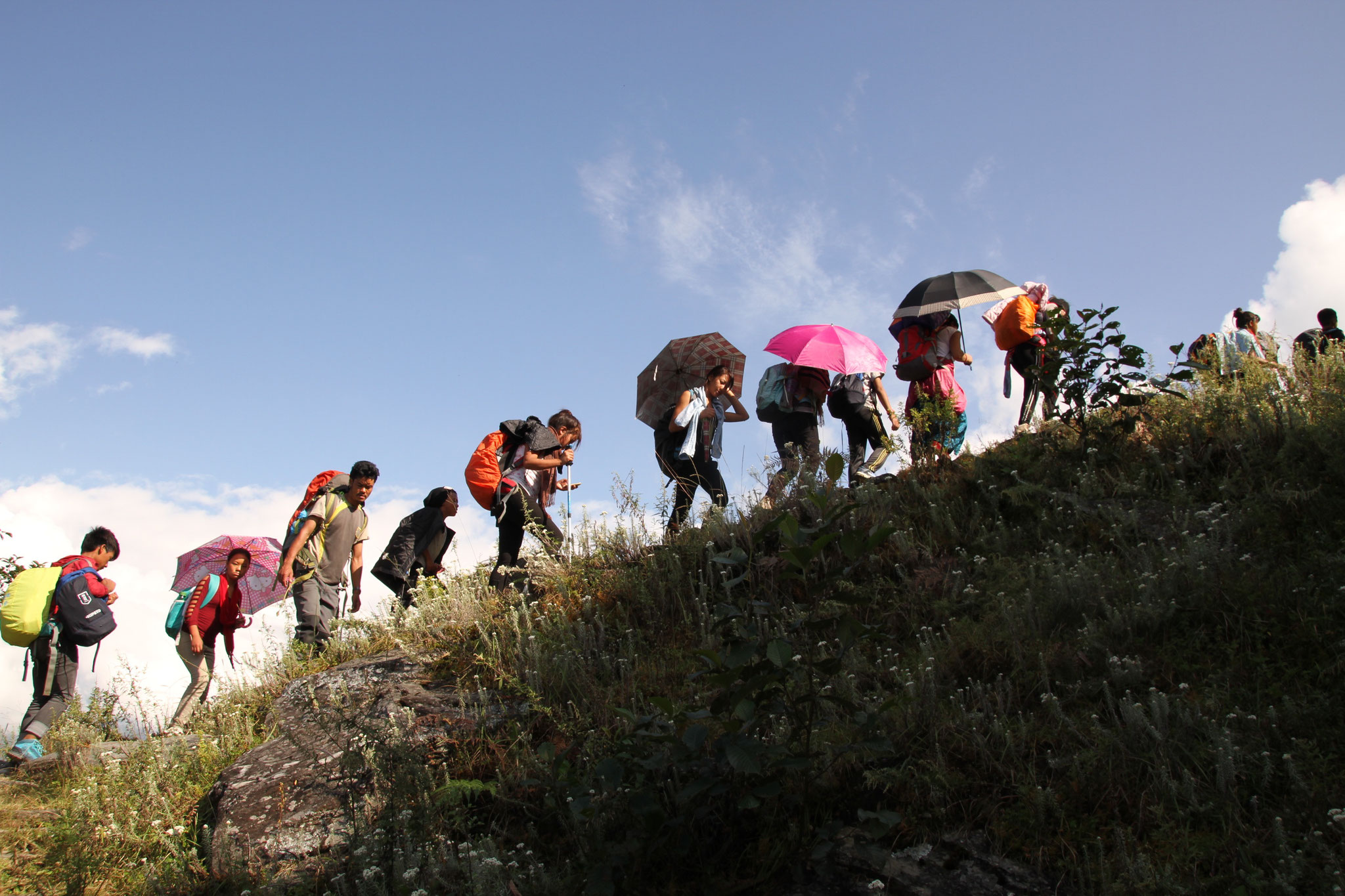 Mühsamer Aufstieg nach Barpak