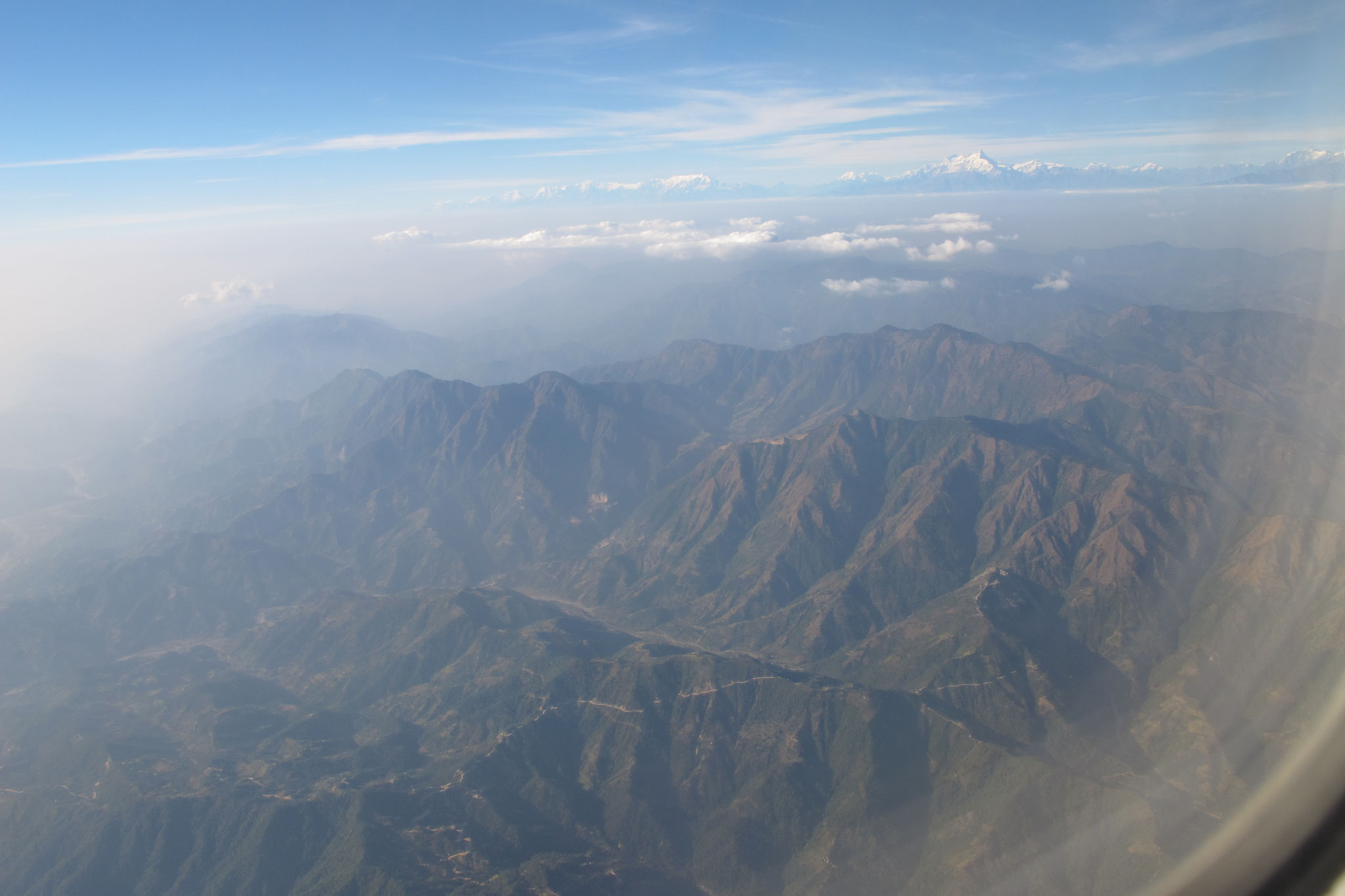 Anflug auf Kathmandu