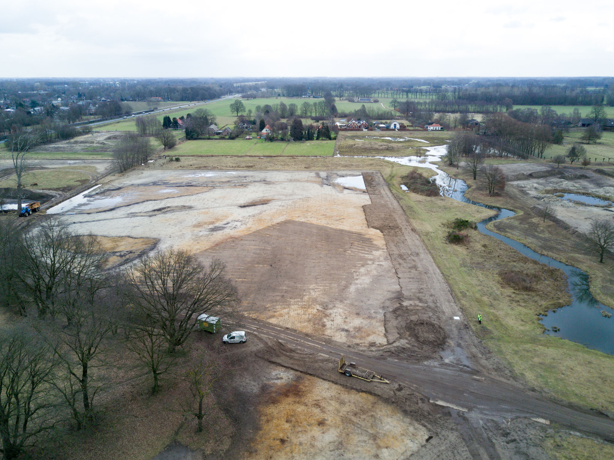 Overzicht van aan de oppervlakte verschenen structuren (oost).