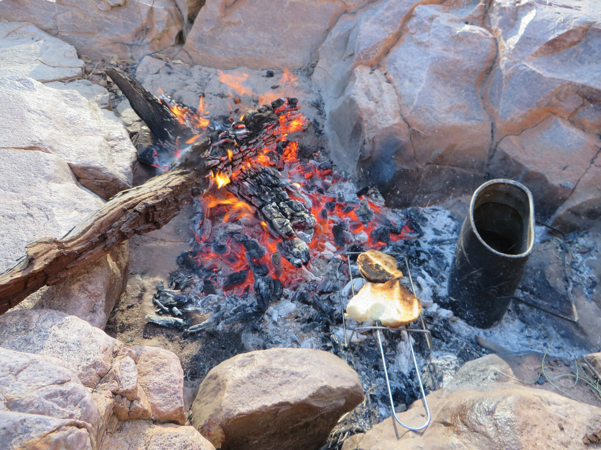 Toast on the rocks
