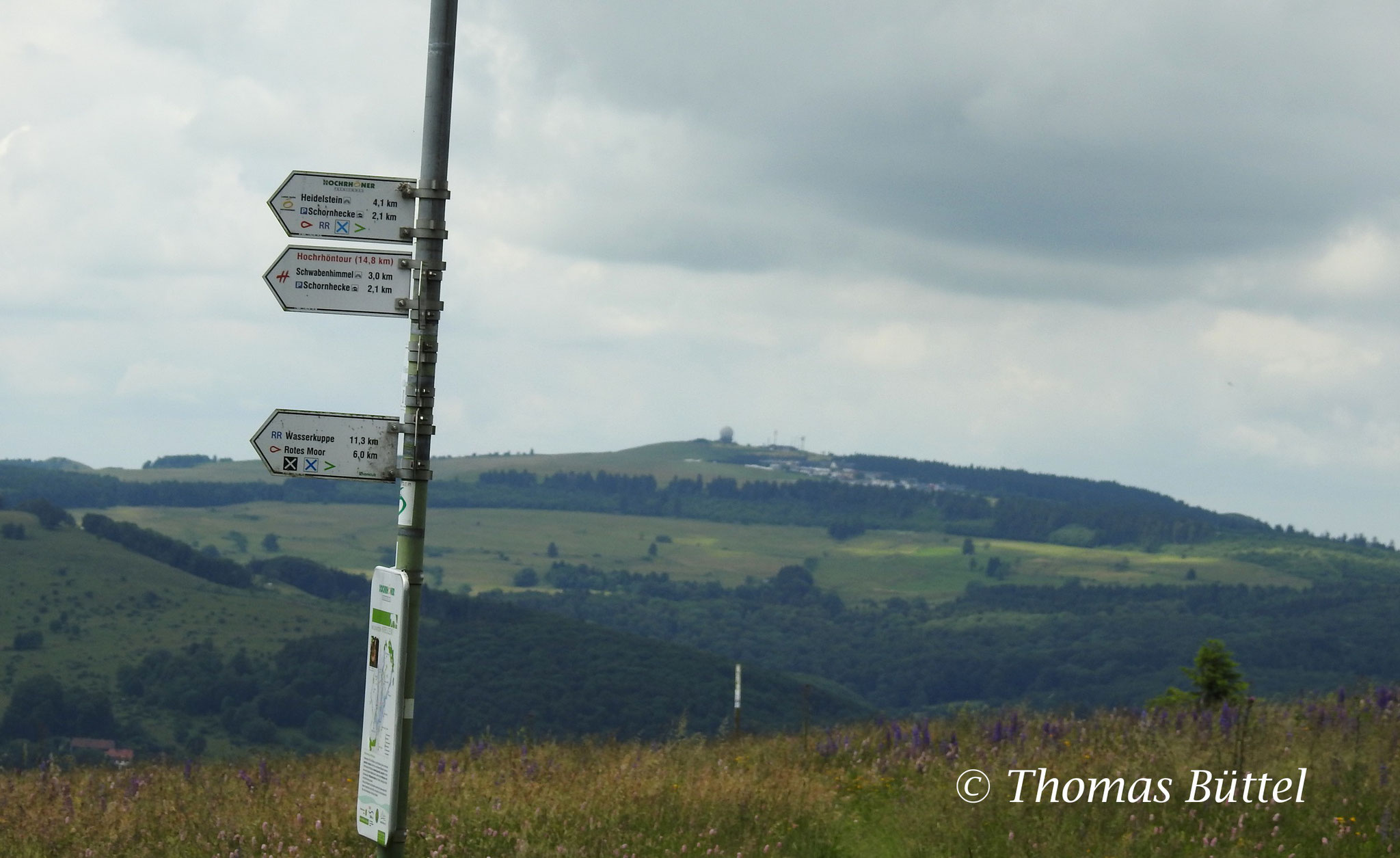 The "Wasserkuppe" (background) is the highest elevation of the Rhön with 950 m above sealevel