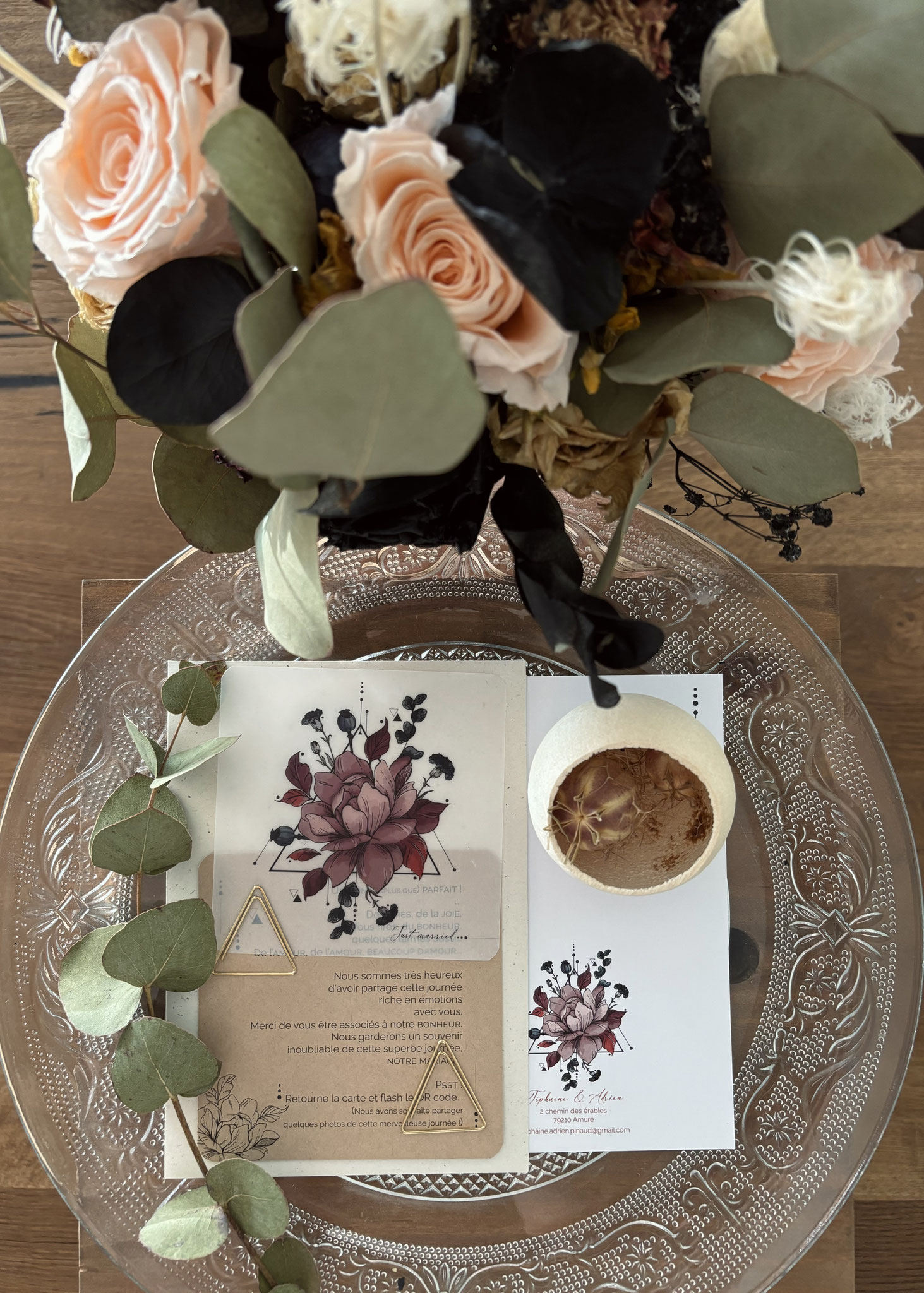 #fairepartmariage #carteremerciement #bouquetdefleur