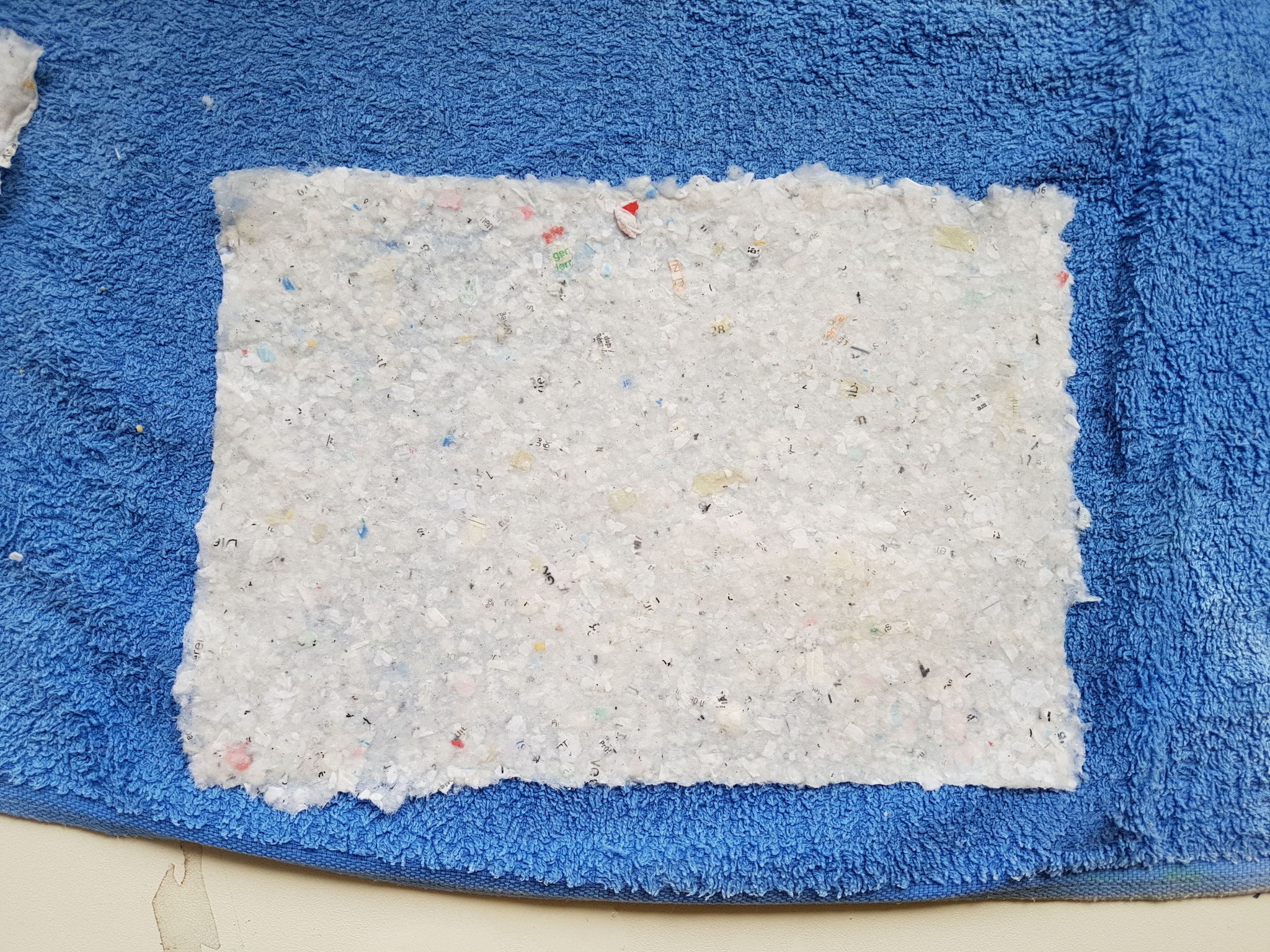 Damit die Kinder der 2b sorgsamer mit Papier umgehen, haben die Kinder gelernt wie man Papier selber macht.