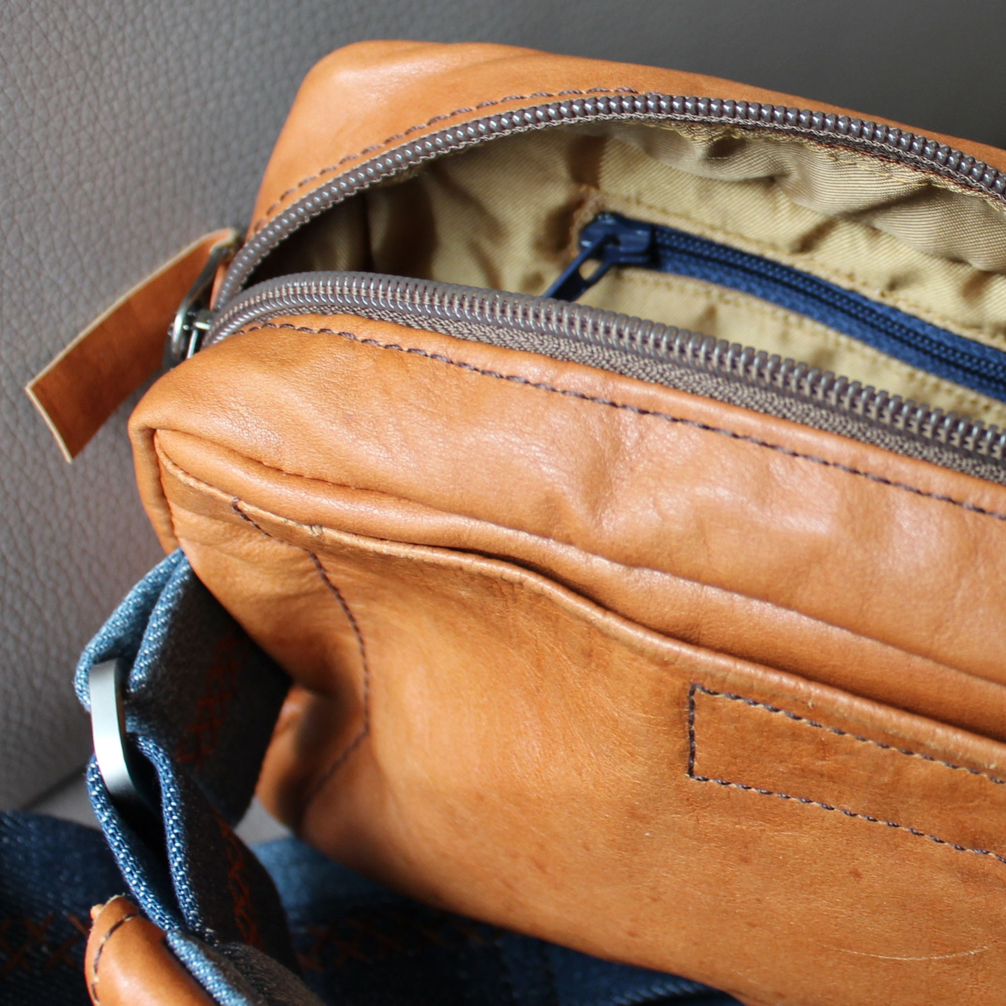 Detailansicht einer Upcycling Tasche