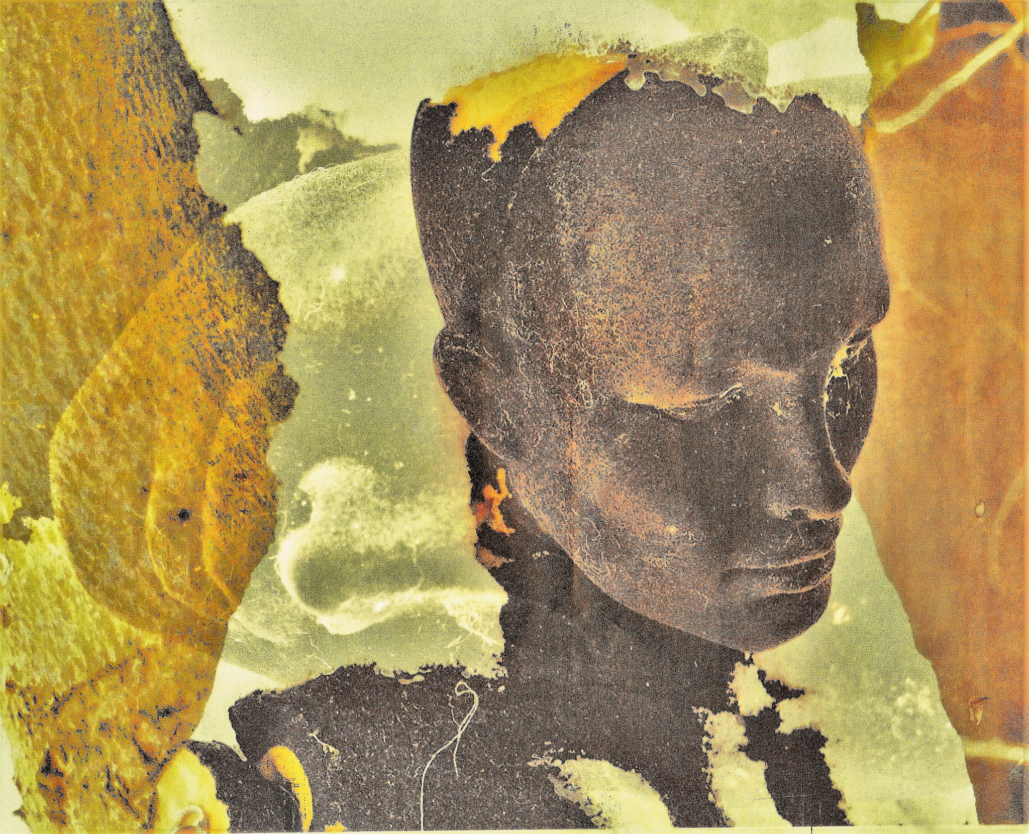 Fotocollage (digital und analog) auf Leinwand  