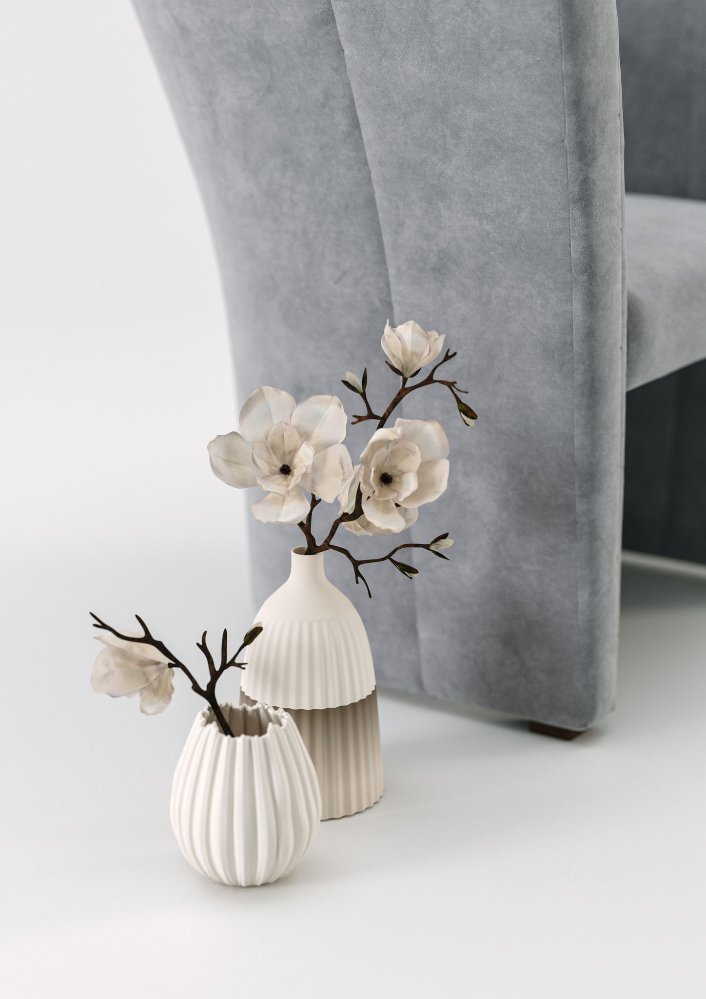 photorealistic 3D furniture rendering on white background for catalog - Dionis Studio