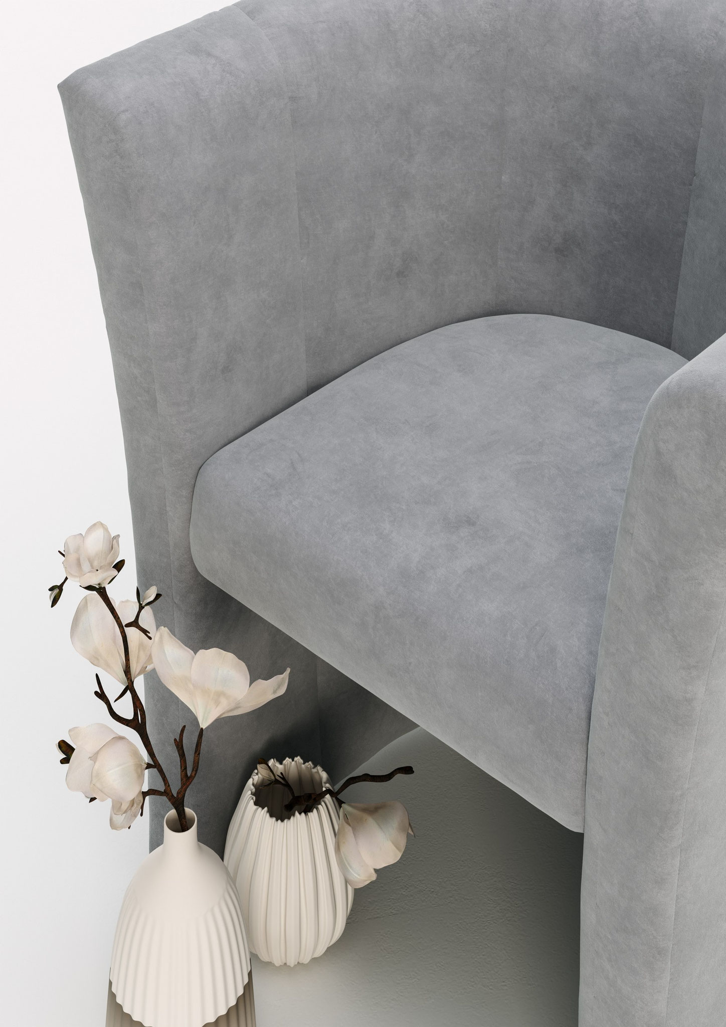 high-quality 3D model rendering of modern furniture on white background - Dionis Studio