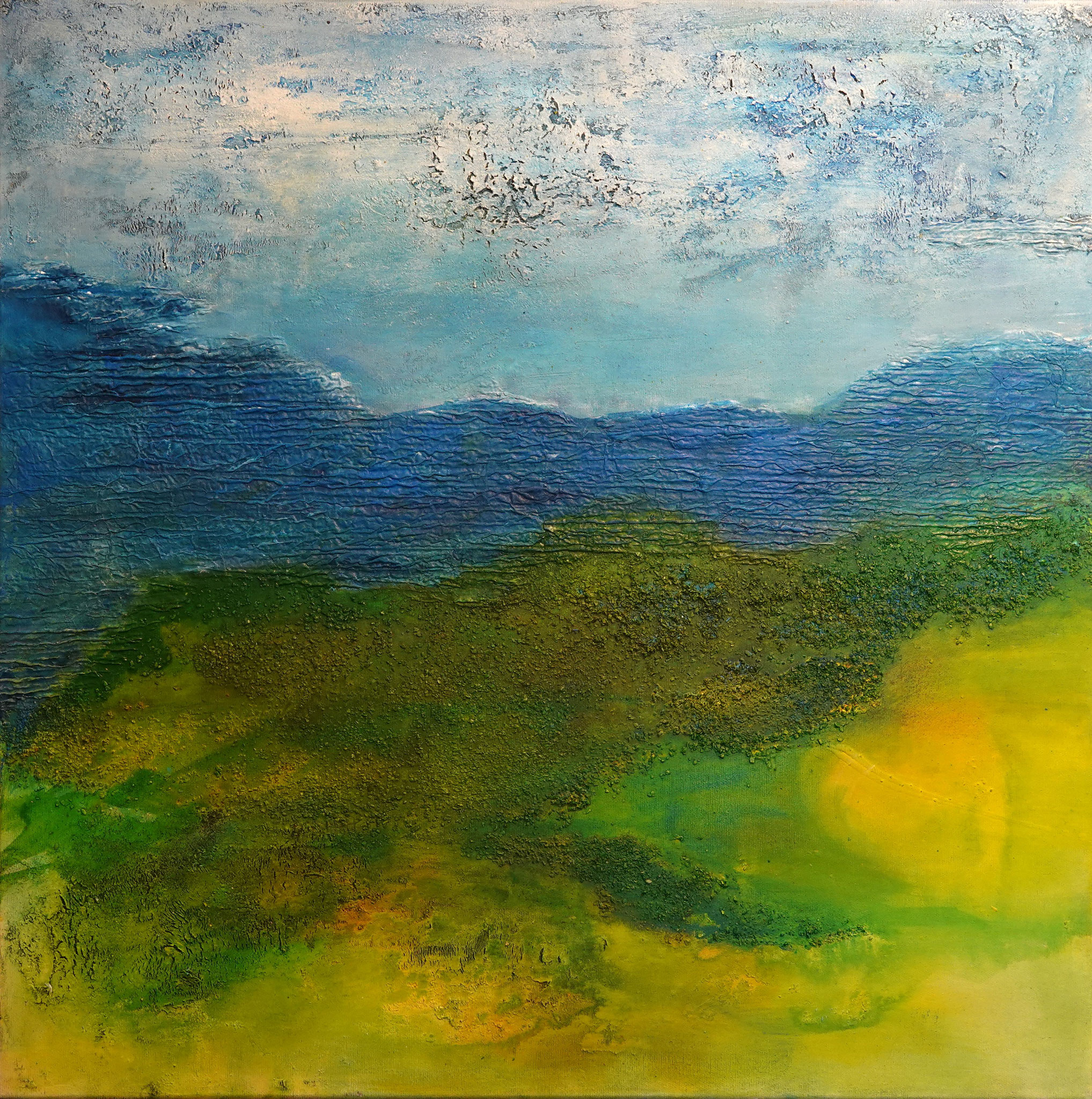 blaue Berge  (70 x 70)  € 560