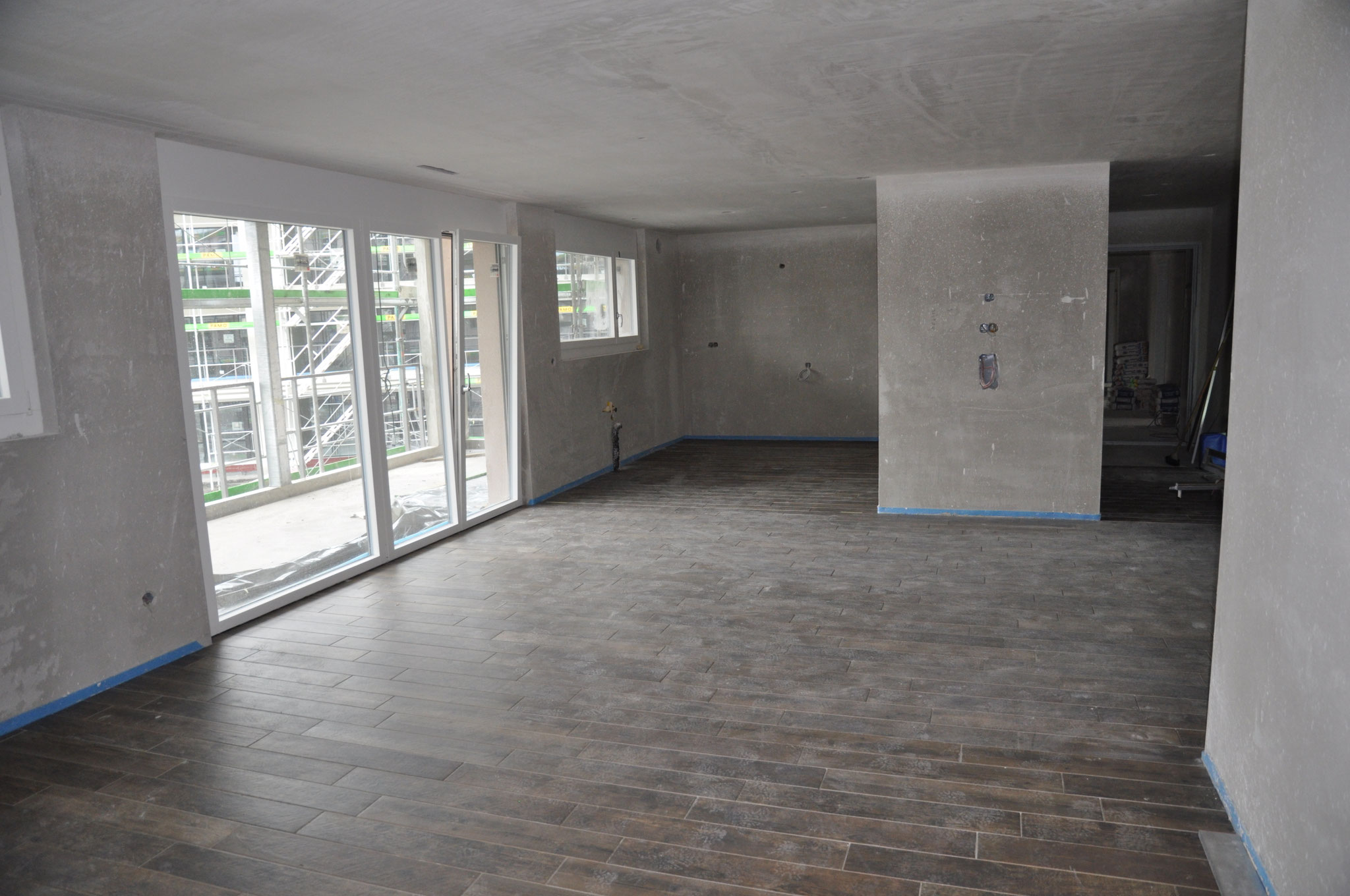 Innenausbau Küche/Essen/Wohnen 3,5 Zimmer Wohnung Einheit B (März 2016)