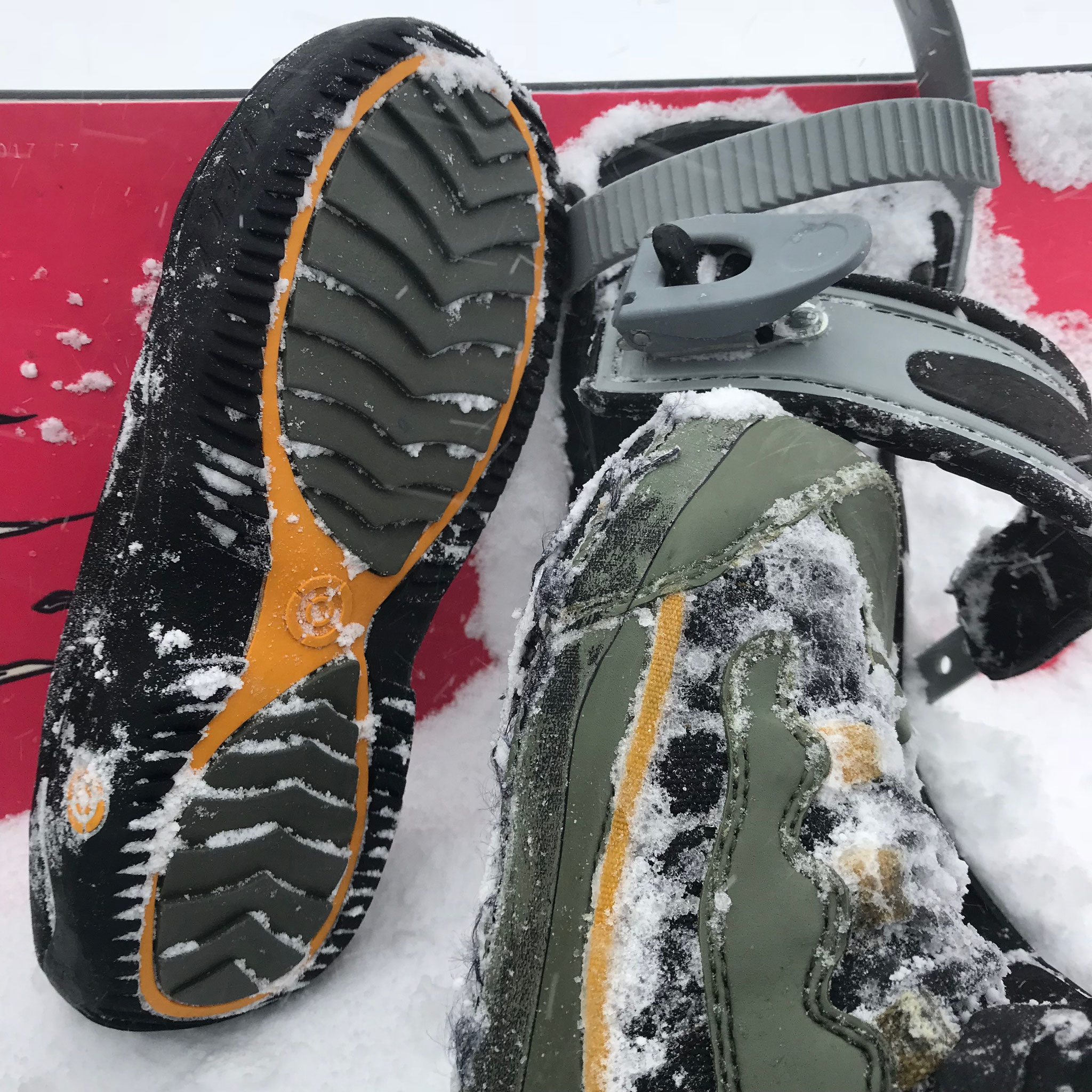 1131: until the sole of my boots came off on the final run...