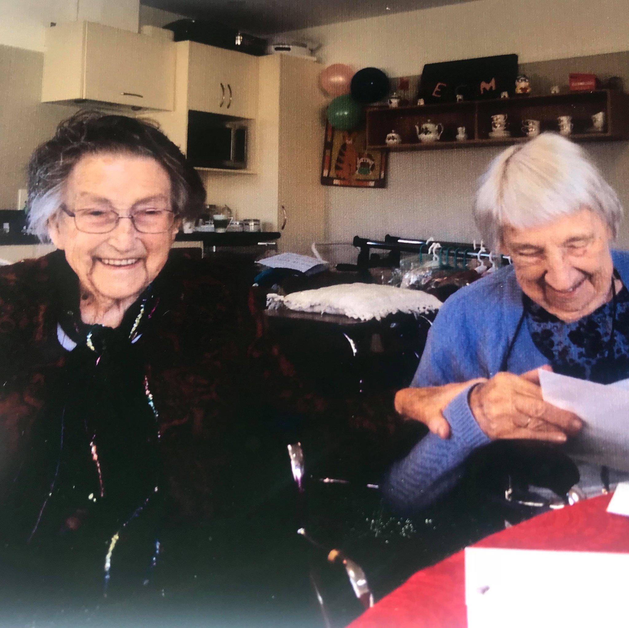 Aug[ish] 2018: Nana [left] with her friend Verlaine.