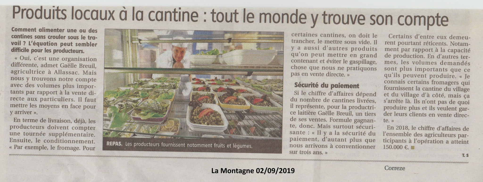 La Montagne - 2 septembre 2019
