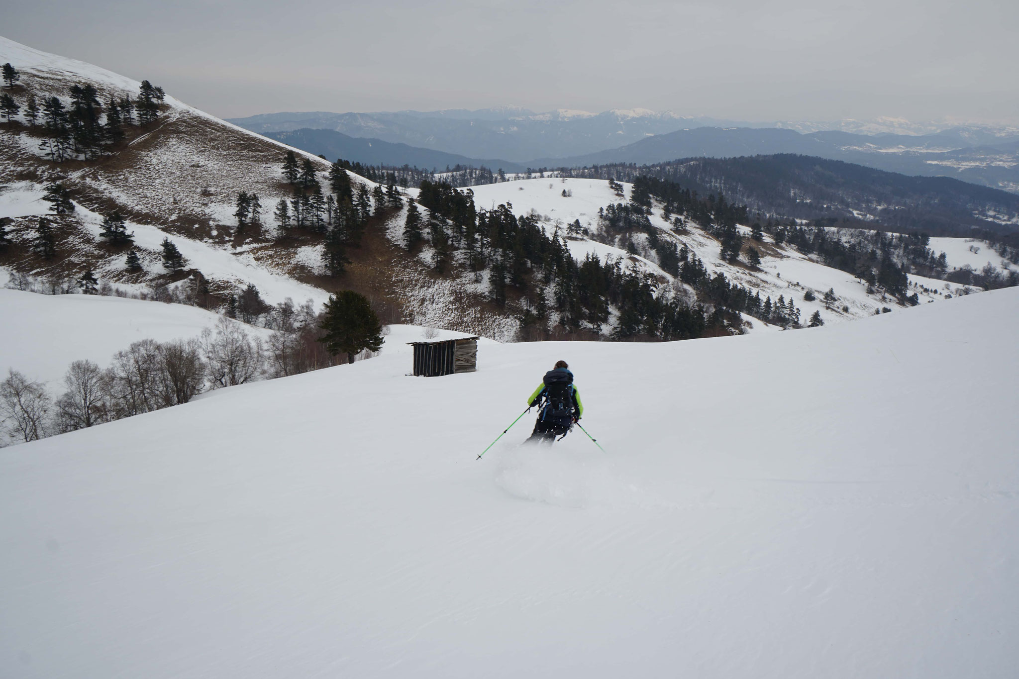 Première descente à ski