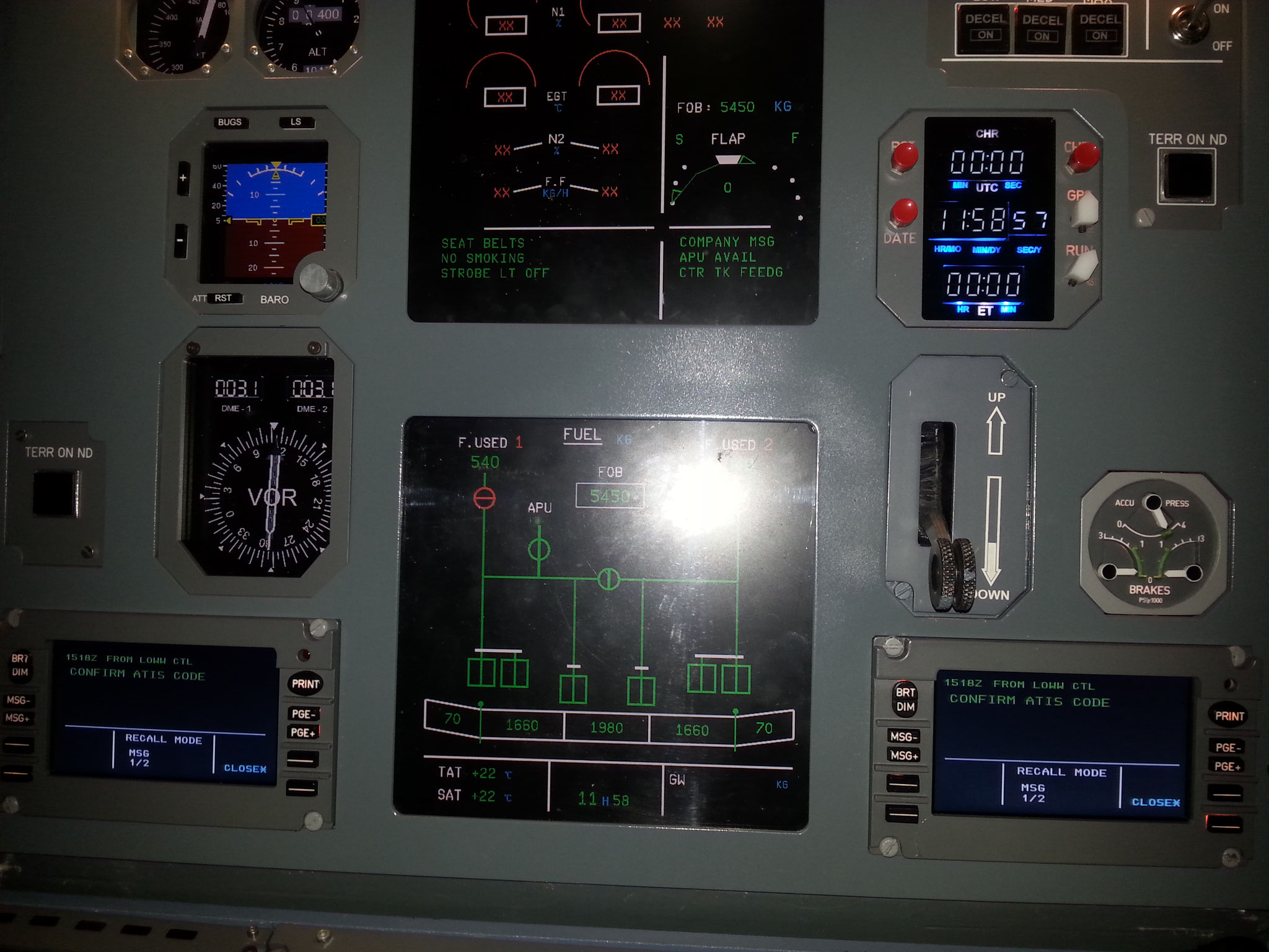 Main Instrument Panel Airbus A320 Cockpit