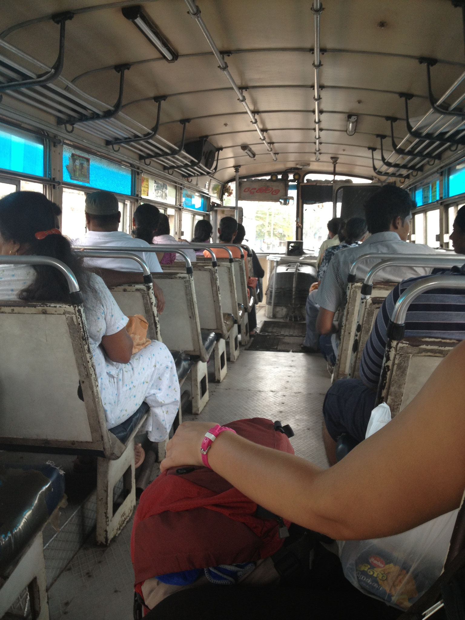 Im Bus nach Colombo Fort