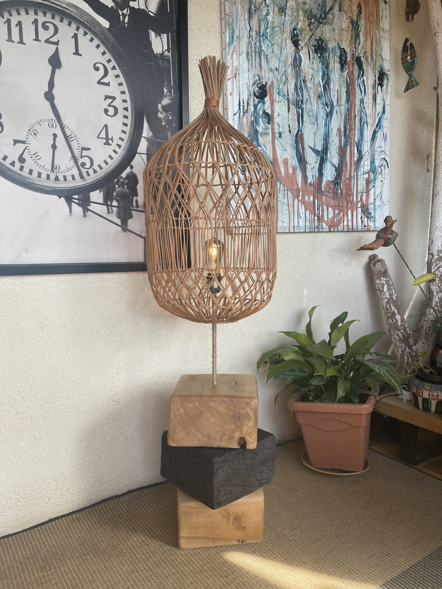 Lampe artistique artisanale