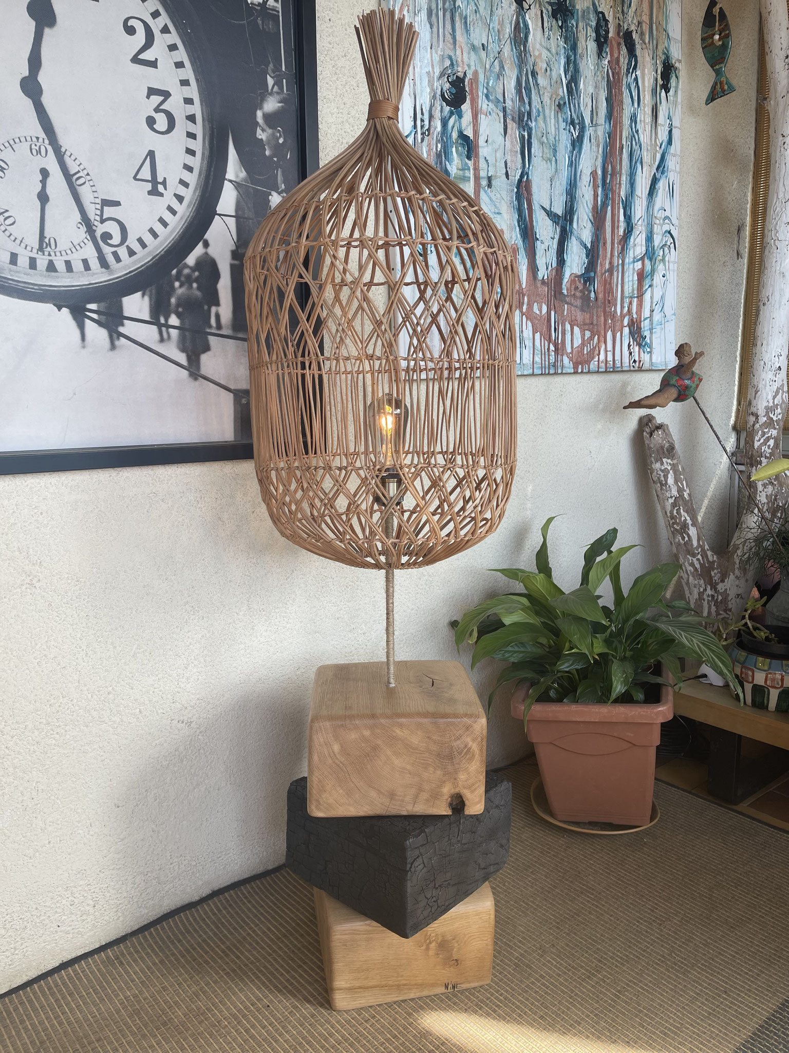 Lampe artistique artisanale