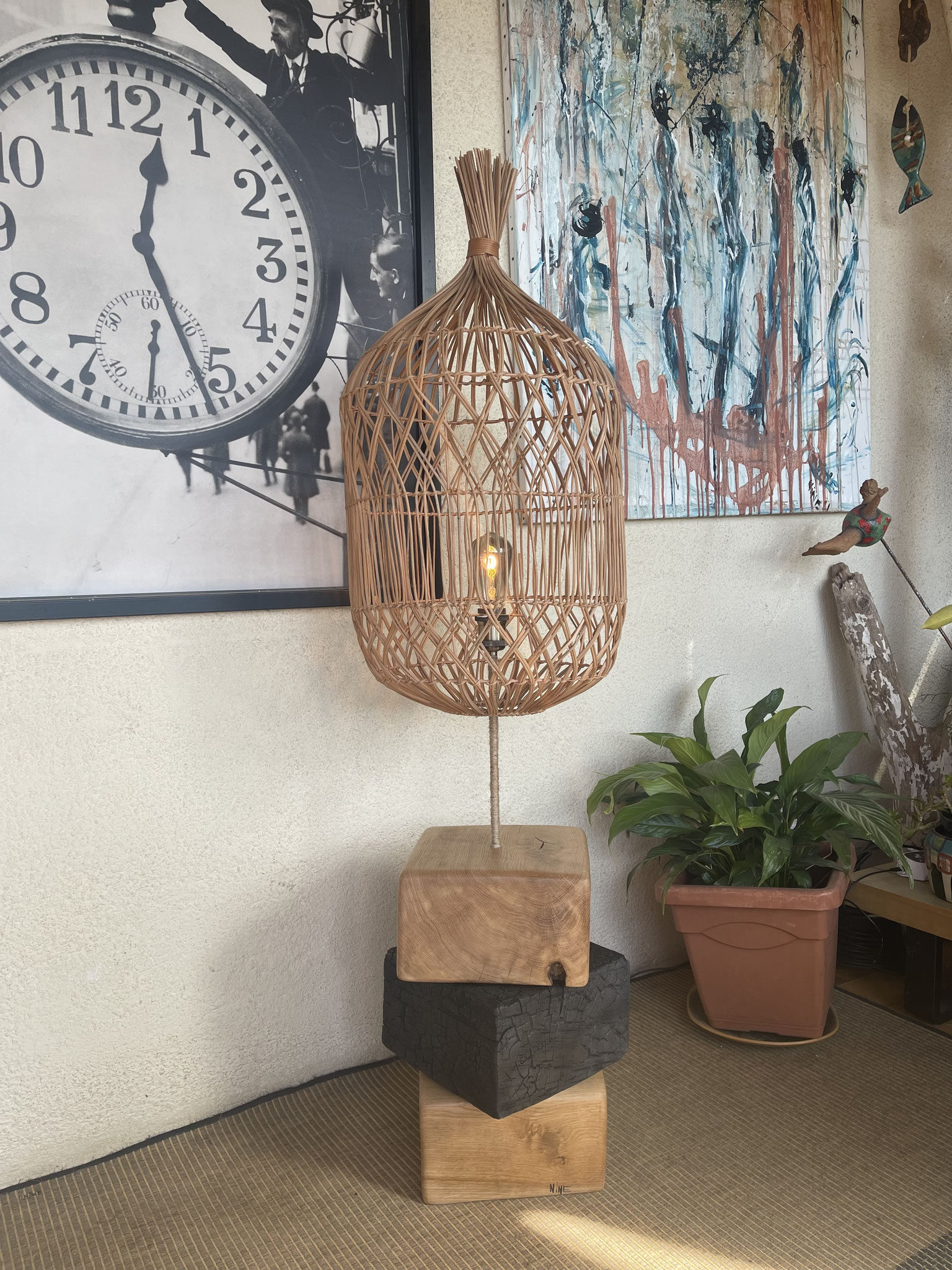 Lampe artistique artisanale