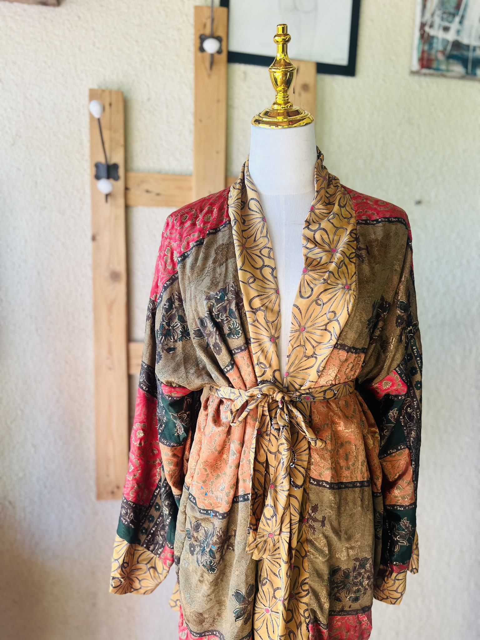Détail tissu soie recyclée – texture et couleur