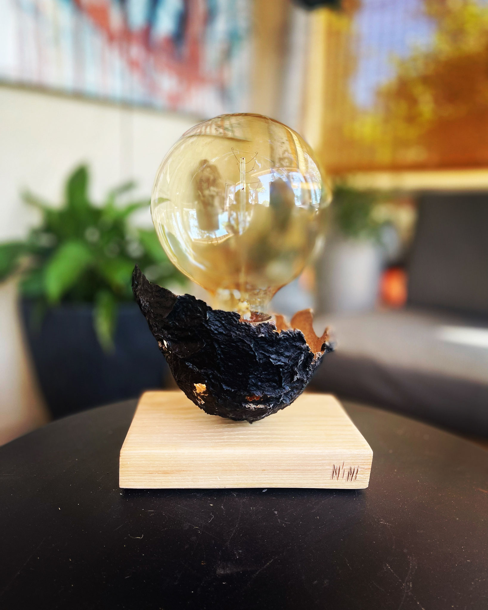 Lampe artistique artisanale