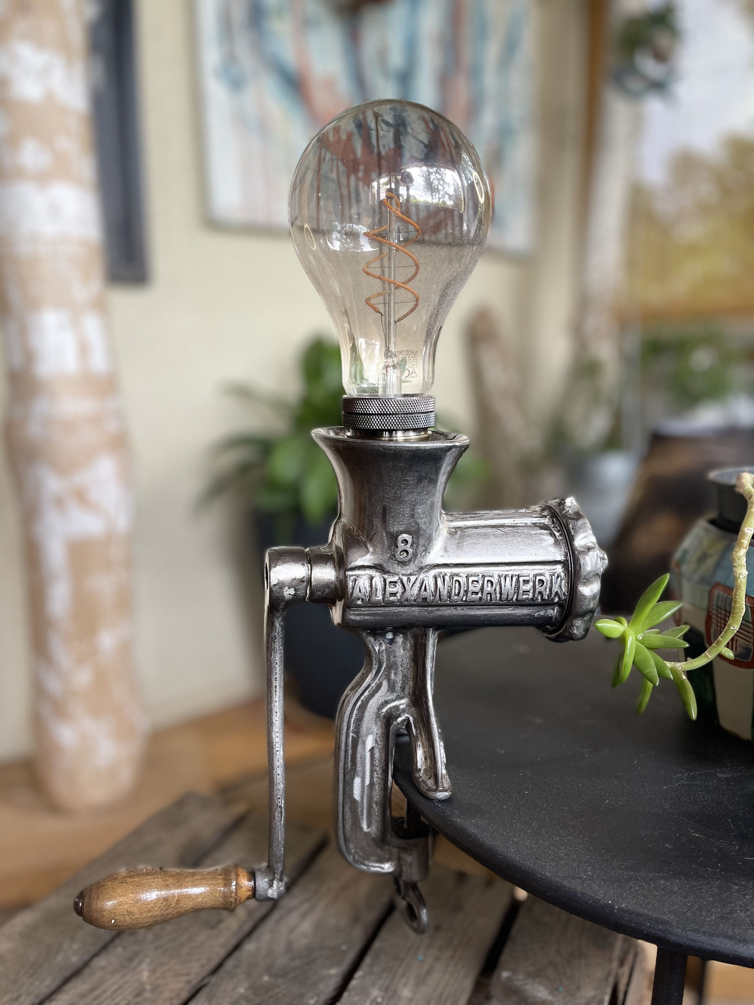 Lampe industrielle artisanale