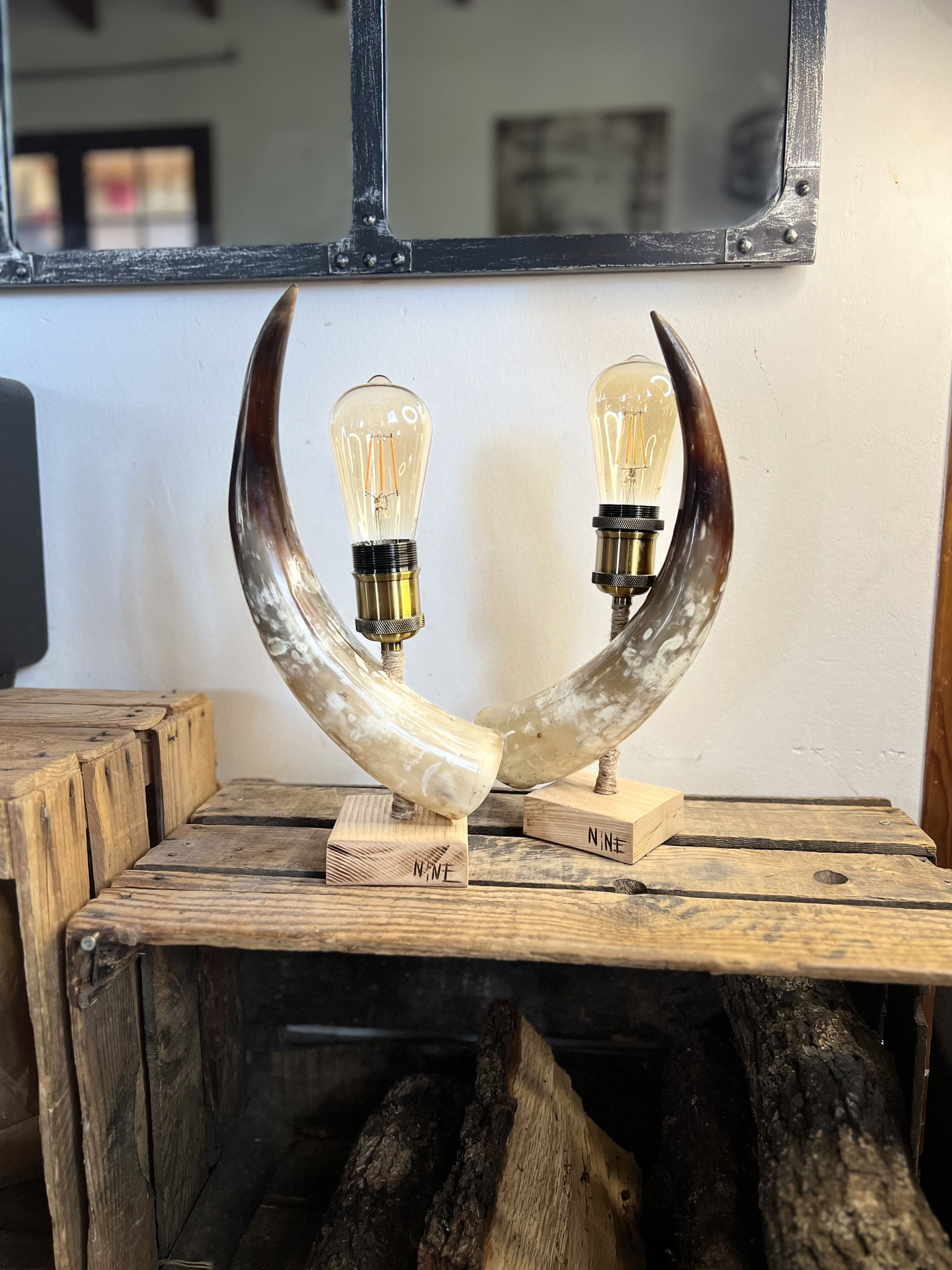 Lampe industrielle artisanale