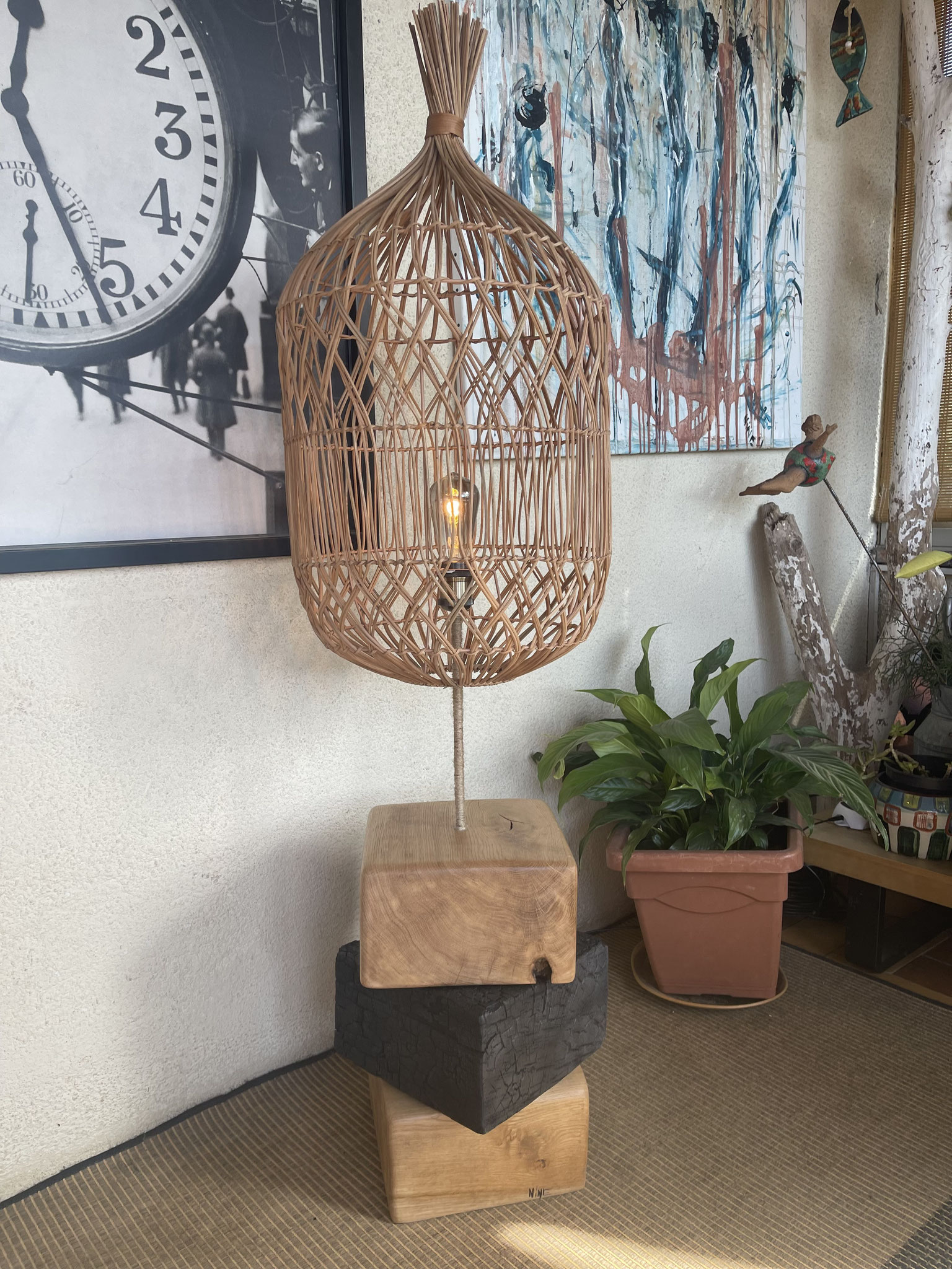 Lampe artistique artisanale