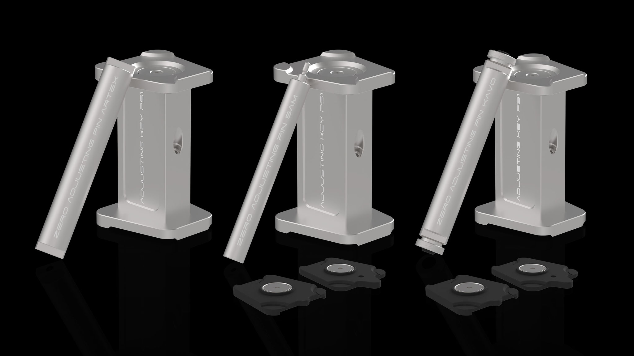 STEP 5 専用アクセサリーを使用することで、いずれのジョーアライナーセットも、高さ126mmのArtex咬合器、SAM 2P／2PX／3（＋15タイプを除く）、およびKaVo製咬合器に対応します。