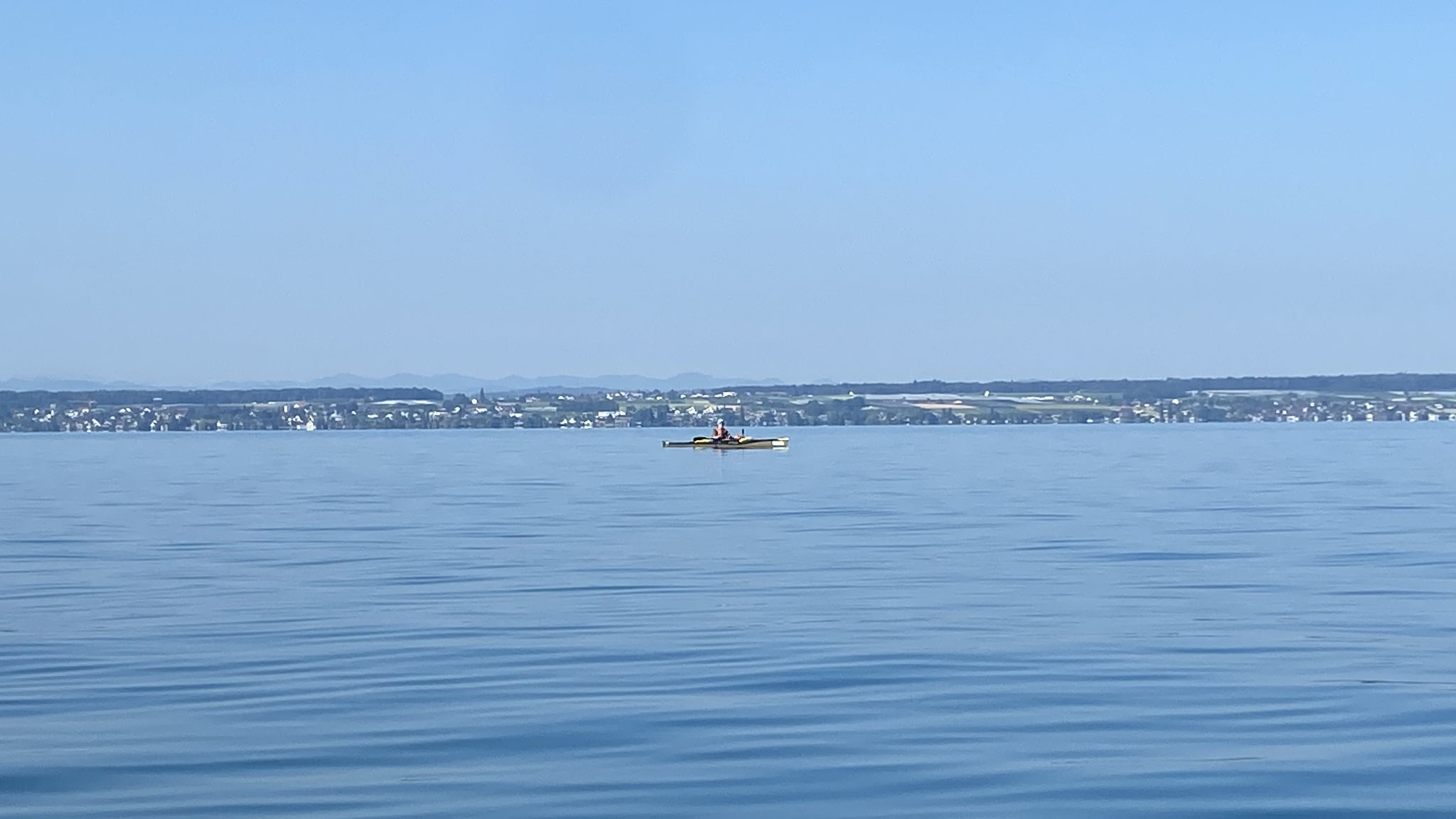 Mitten auf dem See, Blick Richtung Schweizer Ufer