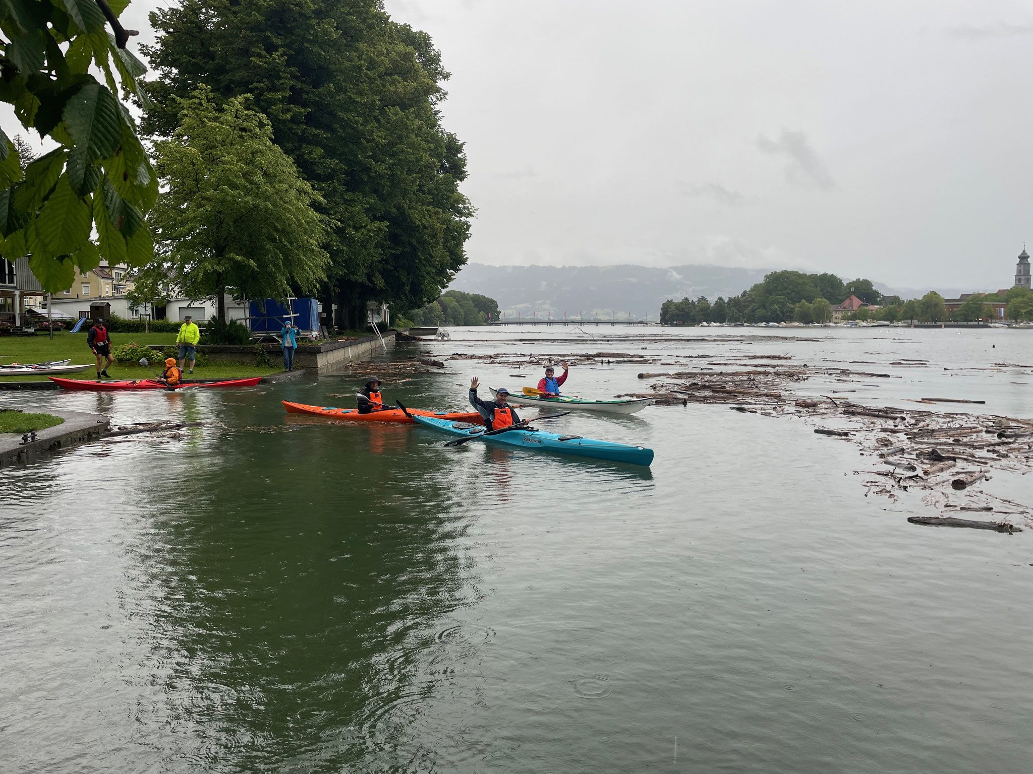 Start der Paddler des VfB Friedrichshafen in Lindau (10. Etappe) -