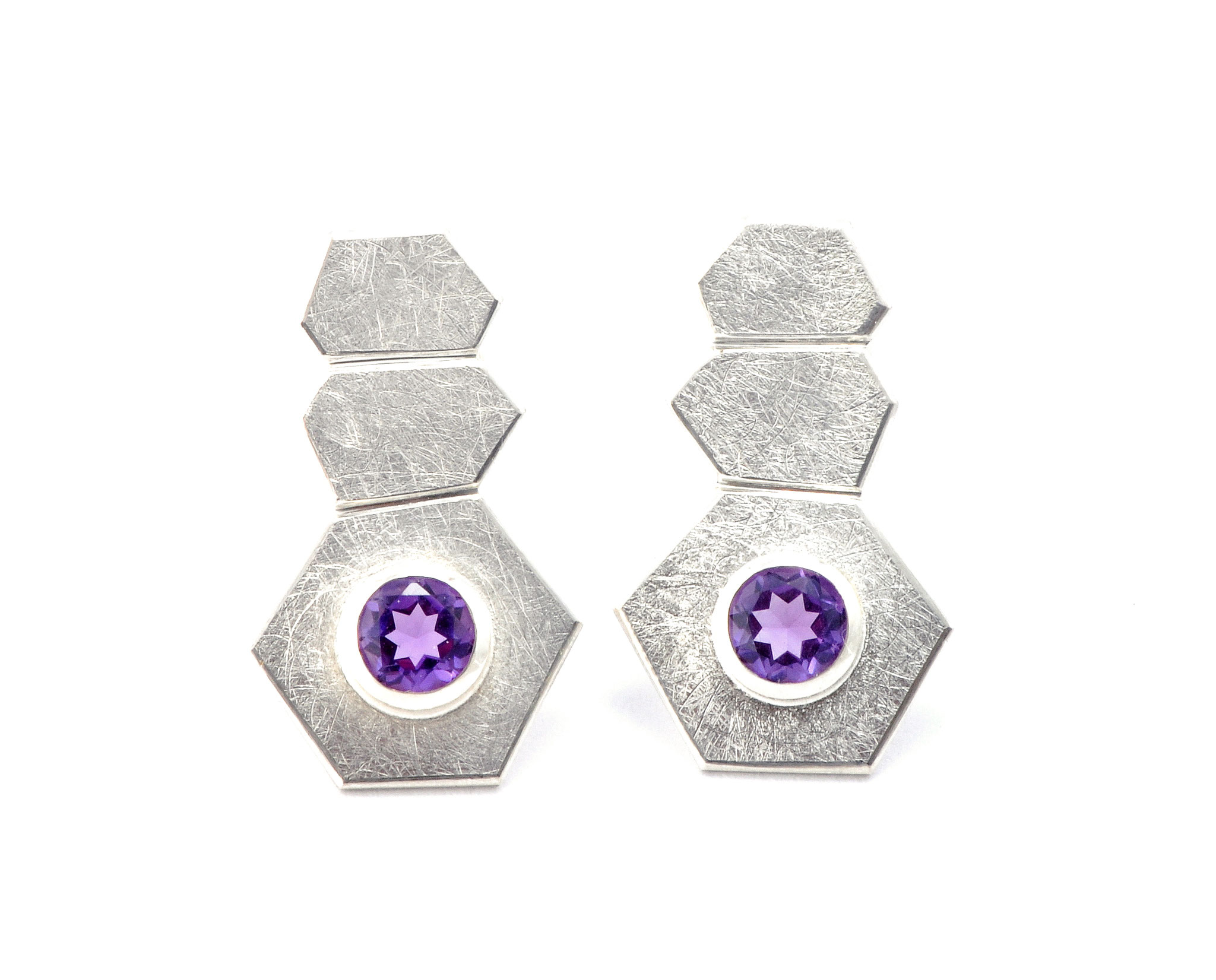 Boucles d'oreilles amethyste