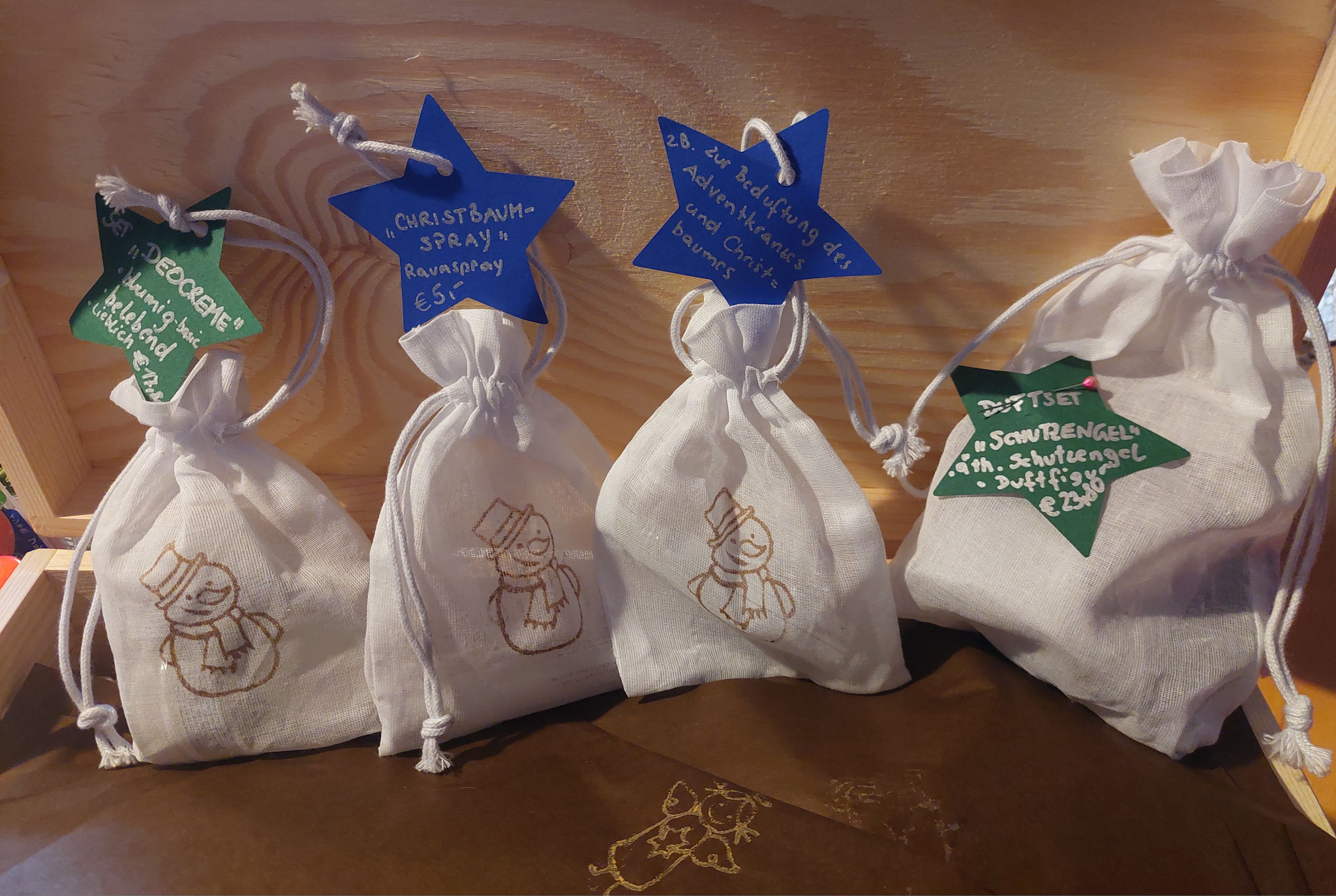 Deocreme Set € 17,80 inkl. (basic, lieblich, belebend)  Christbaumspray € 5,00 inkl. Duftset "Schutzengel € 23,80 inkl.